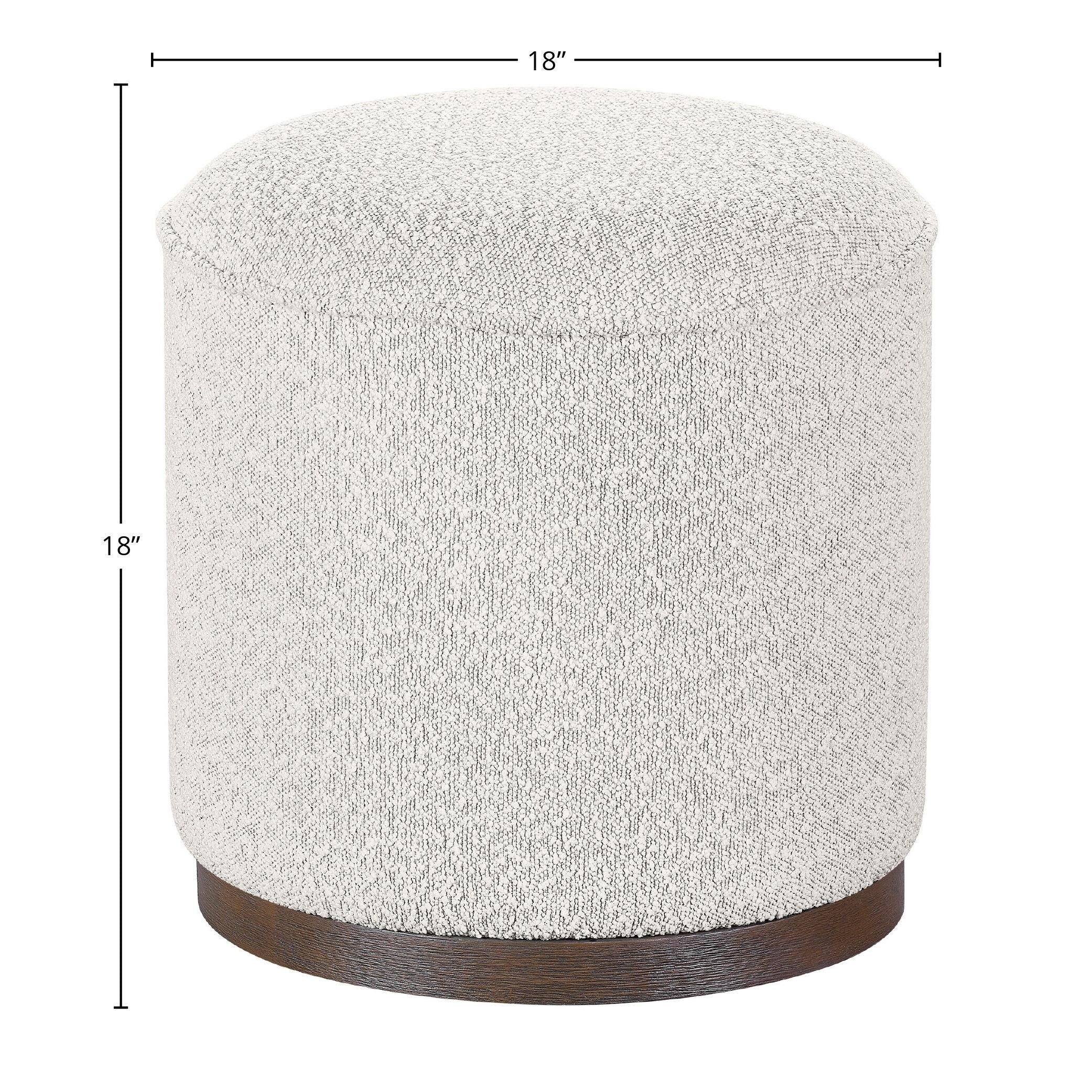 Stone Upholstered Ottoman, Fawn