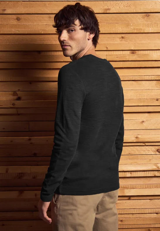 Softes Slub Henleyshirt