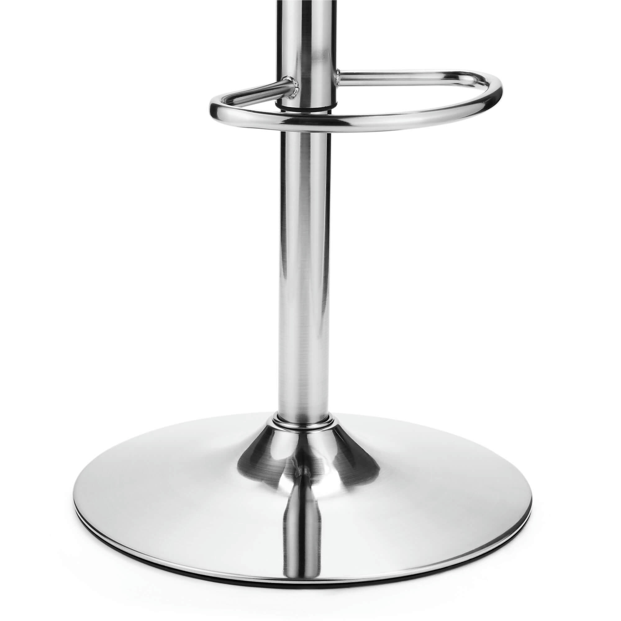 LUKAS - Lot de 2 chaise de bar en simili marron foncé H85