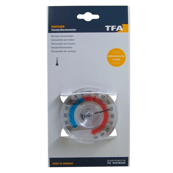 Fensterthermometer, Breite: 8 cm, Kunststoff