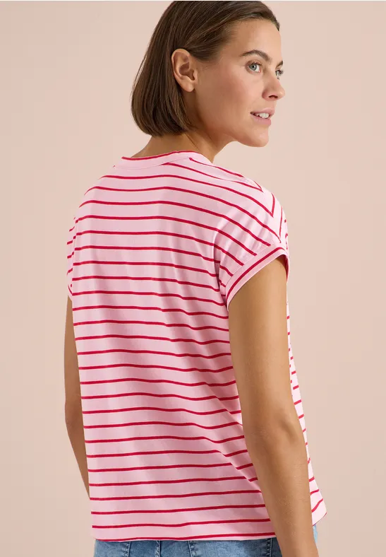 T-Shirt mit Rundhals und Streifen