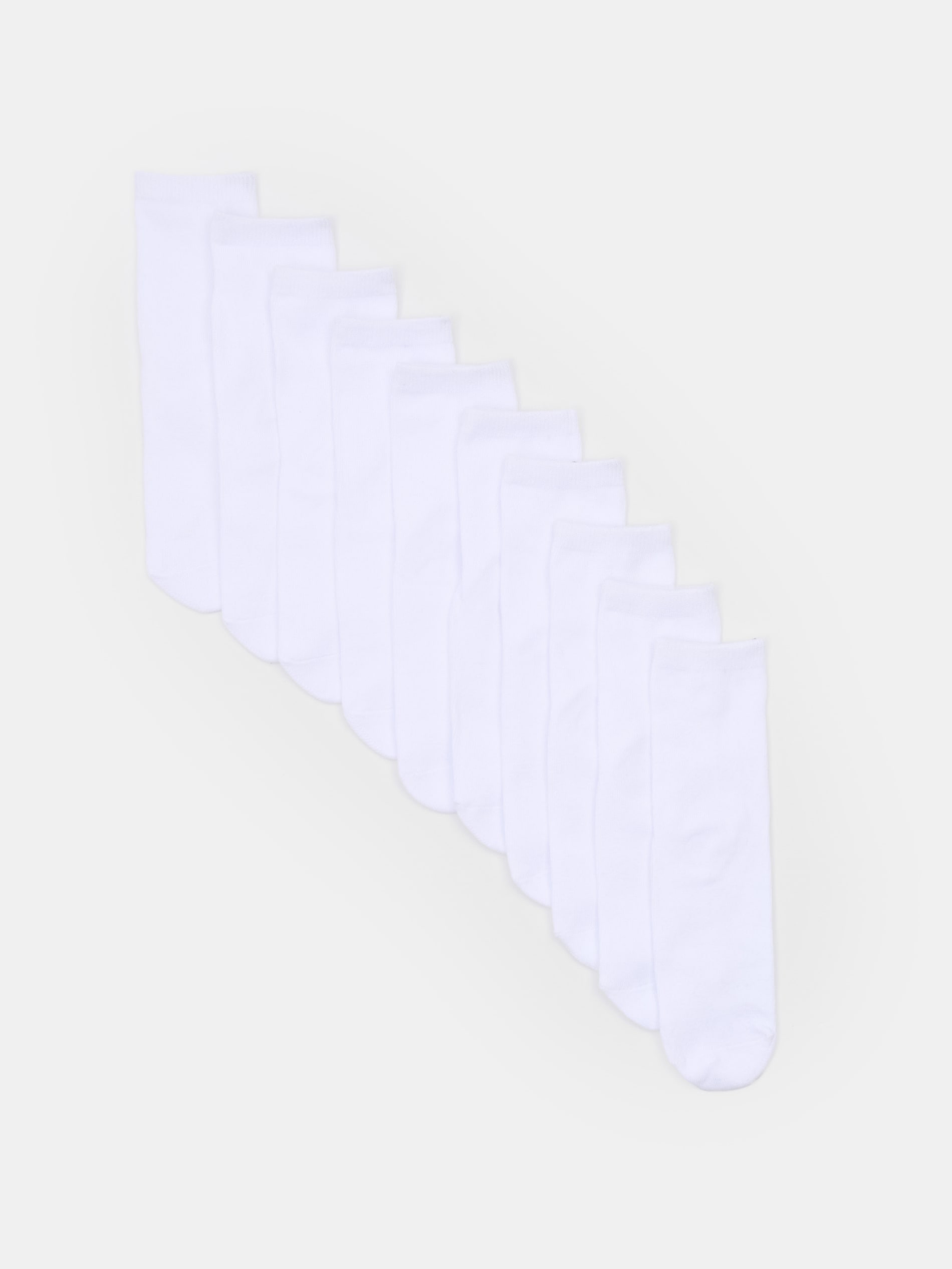 Gładkie skarpetki z bawełną 10 pack