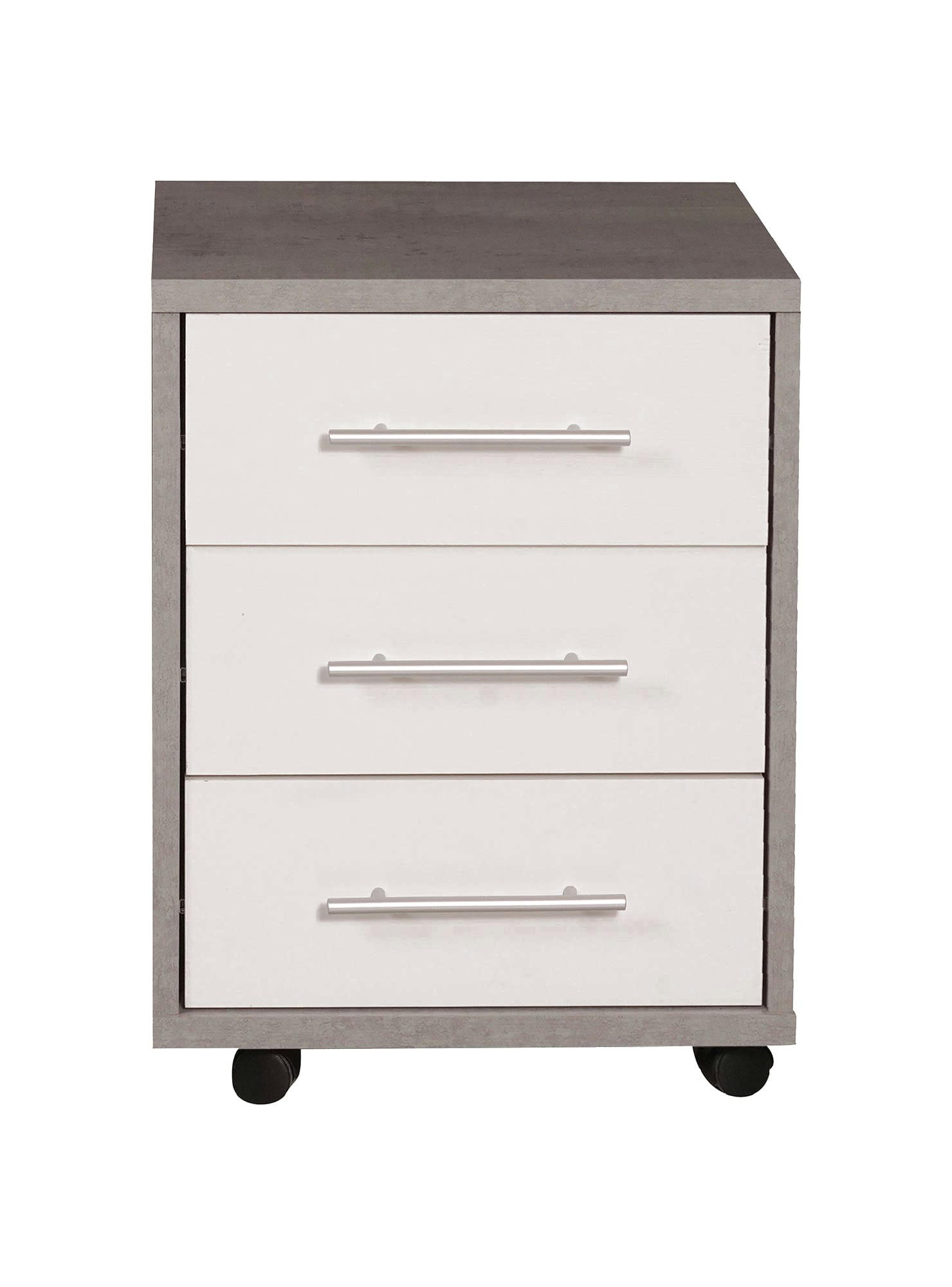 - Commode de bureau effet bois blanc en béton