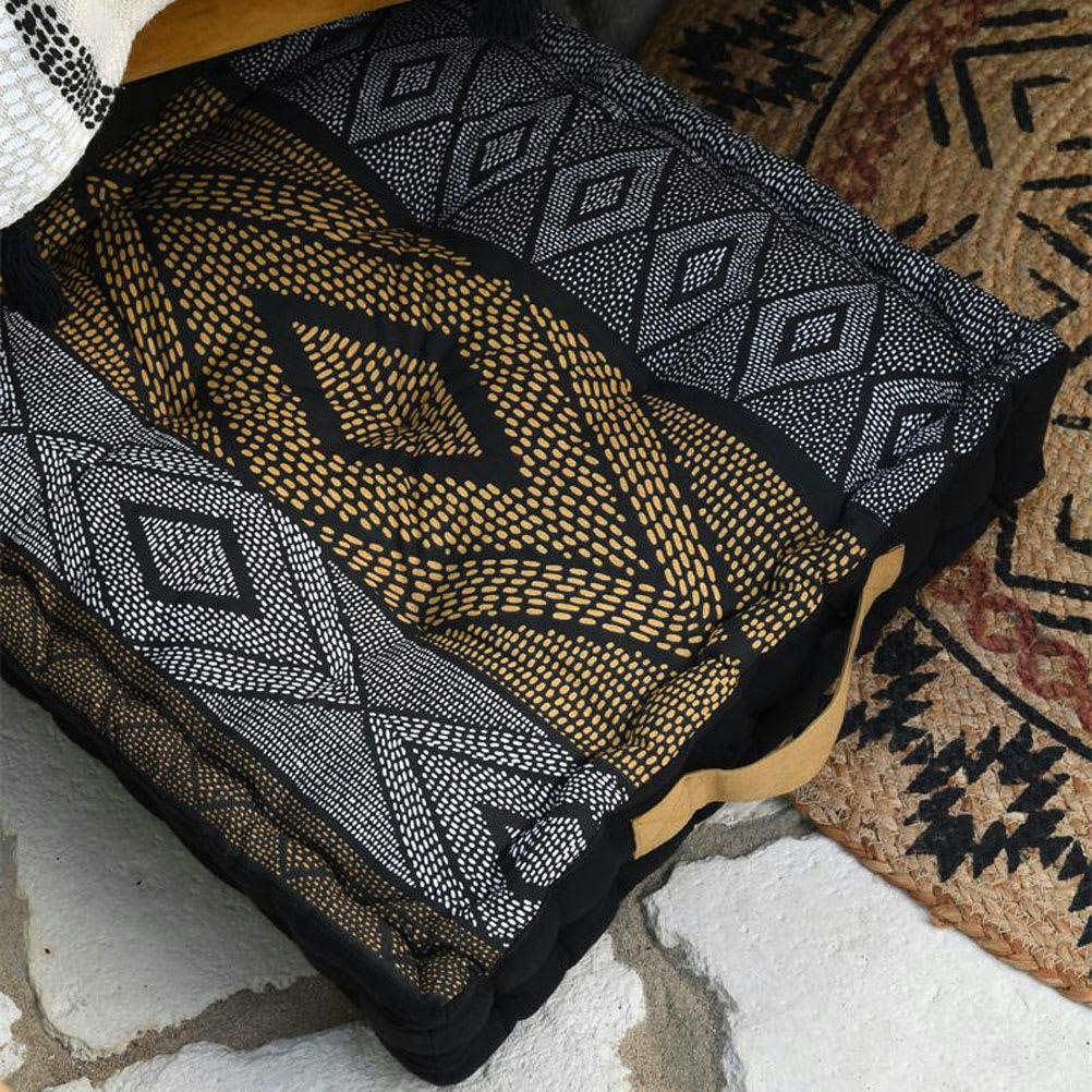 ETHNOGRAPH - Coussin pouf de sol 44x44cm