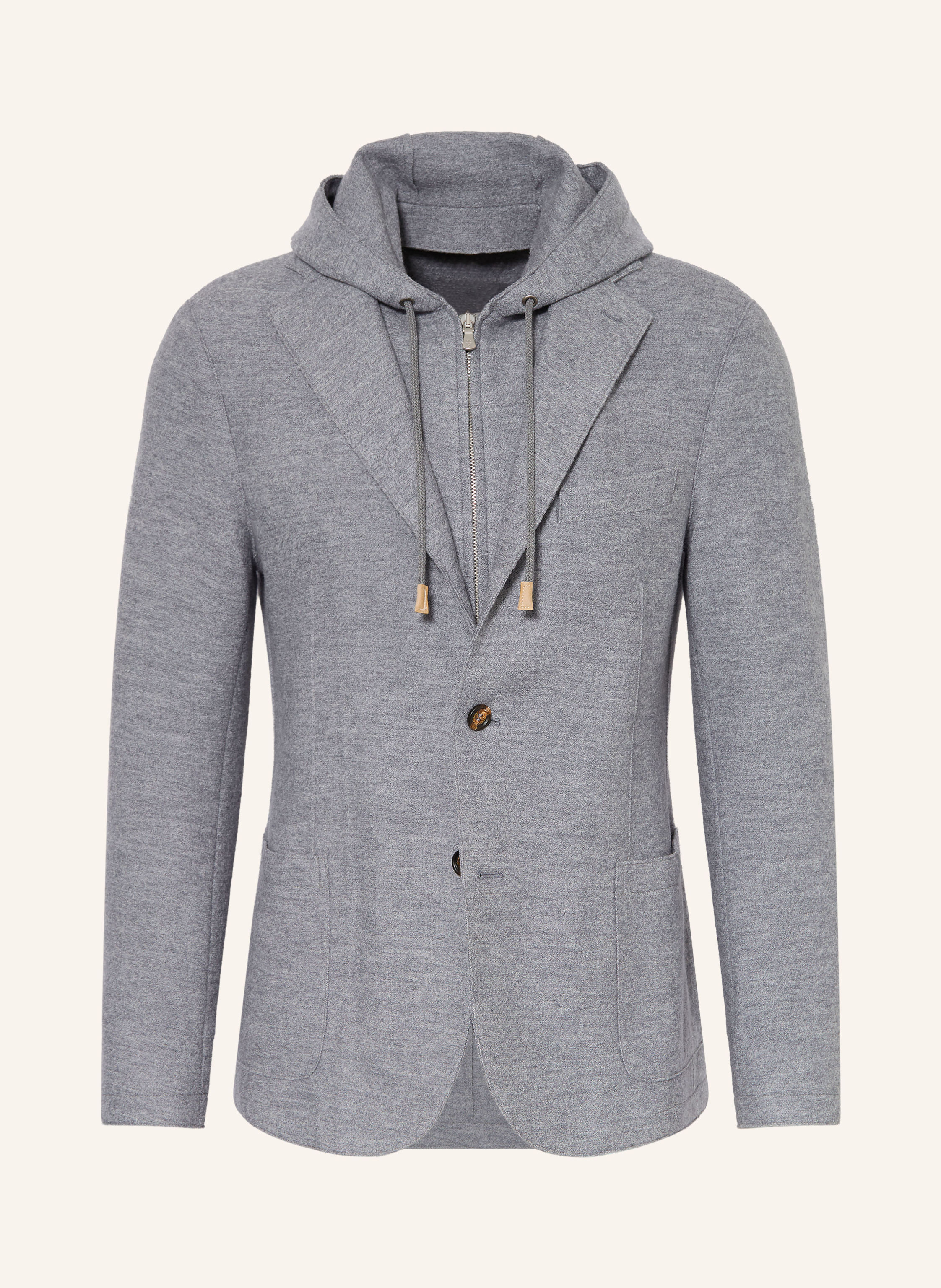 eleventy Stricksakko Extra Slim Fit mit herausnehmbarer Blende