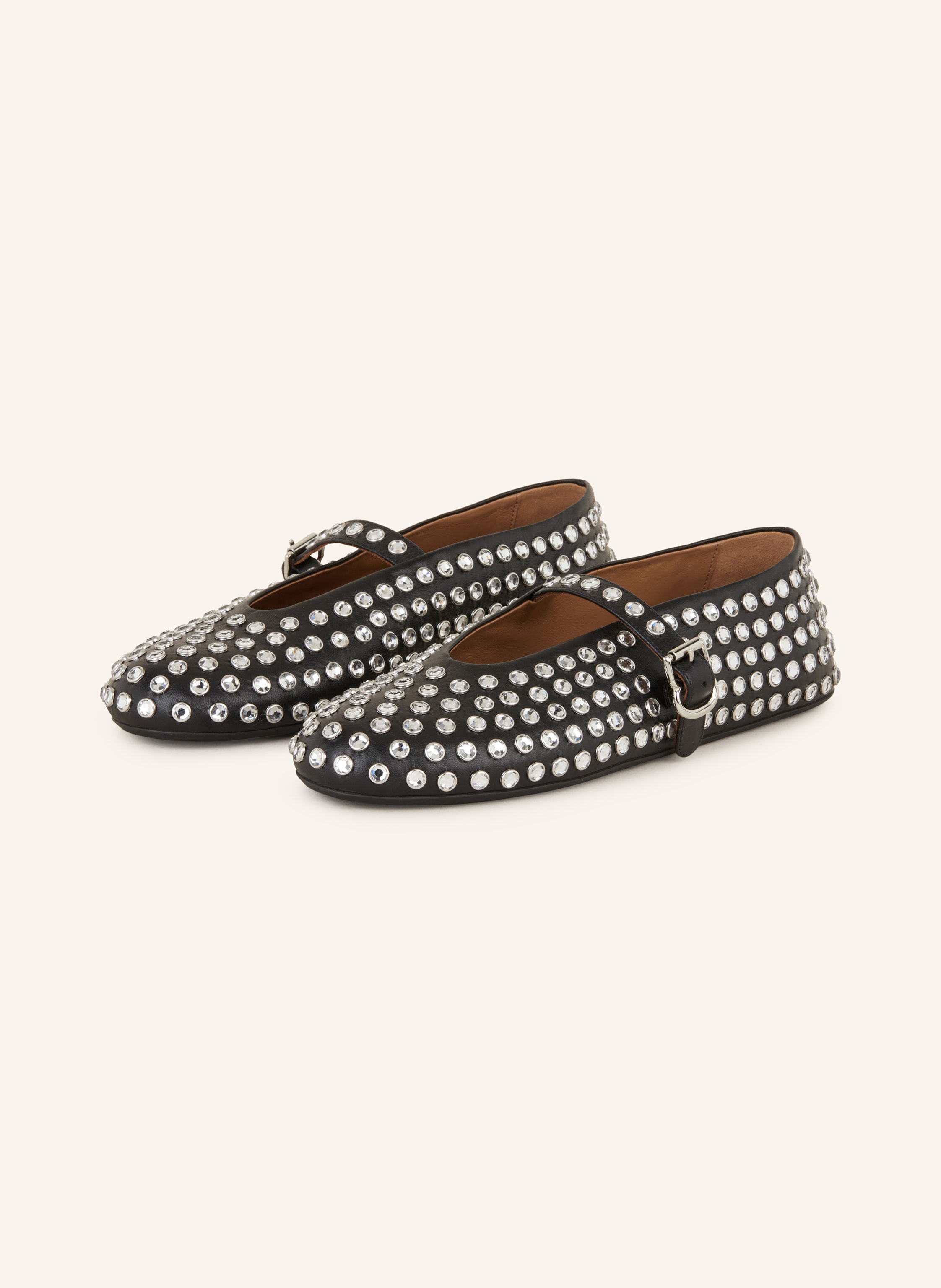 ALAÏA Ballerinas mit Schmucksteinen