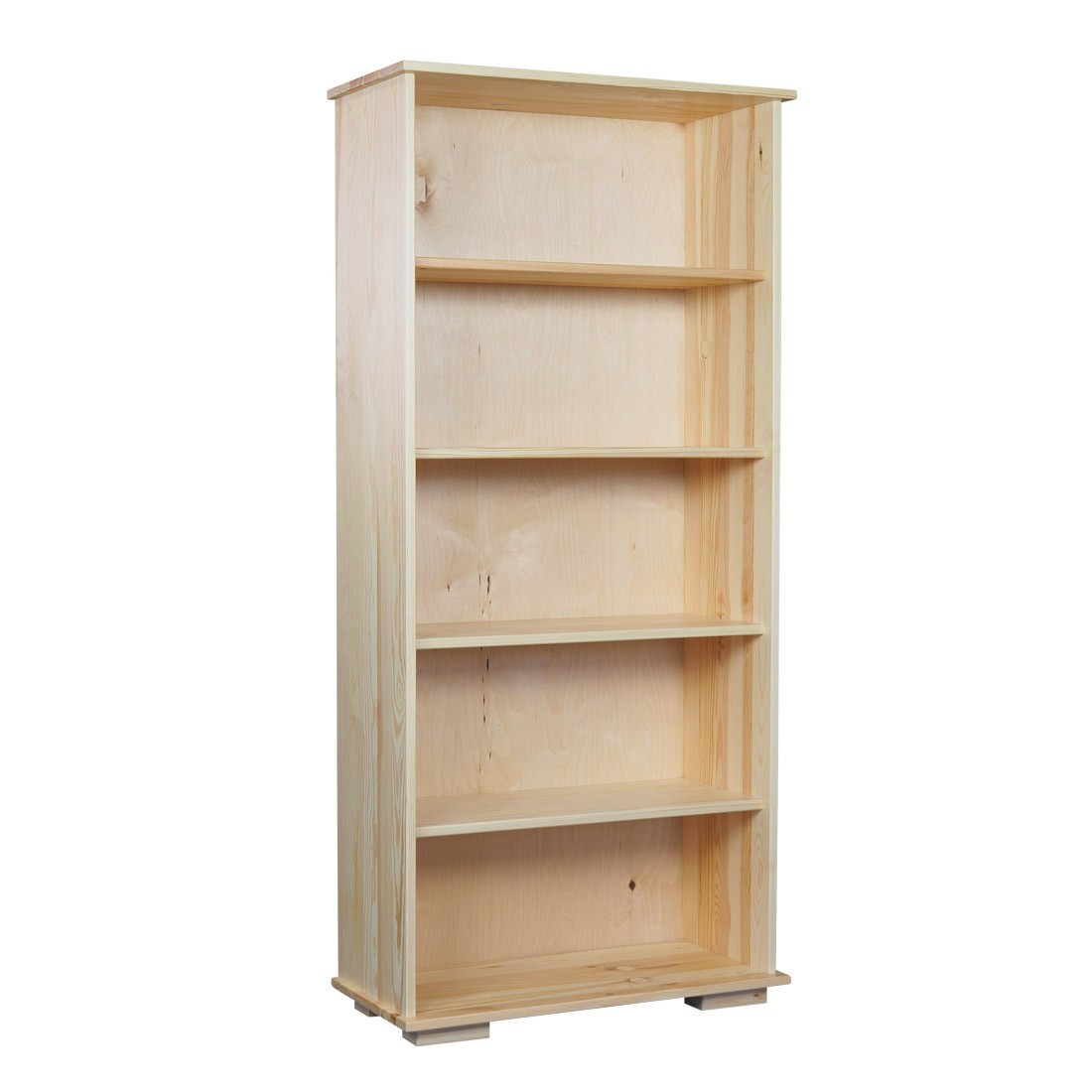 Regał II drewniany MODERN, kolor sosnowy, 5 półek