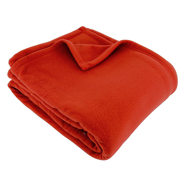 Couverture polaire 240x300 cm 100% Polyester 350g/m2 TEDDY Rouge Terracotta