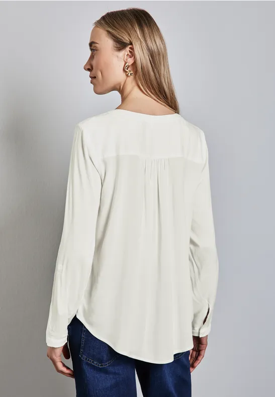 Basic Bluse in Unifarbe