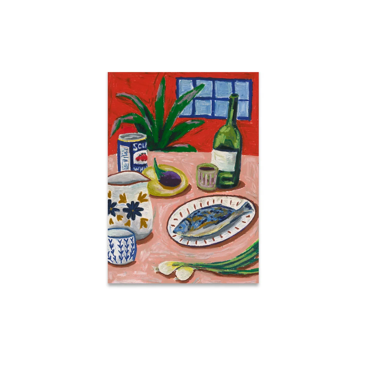 Paper Collective - Composition with Fish Poster