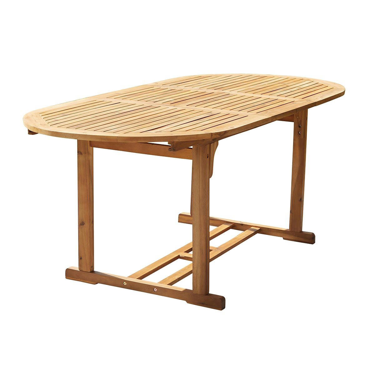 HANOÏ - Table de jardin en acacia massif FSC extensible ovale 6/8 pers.