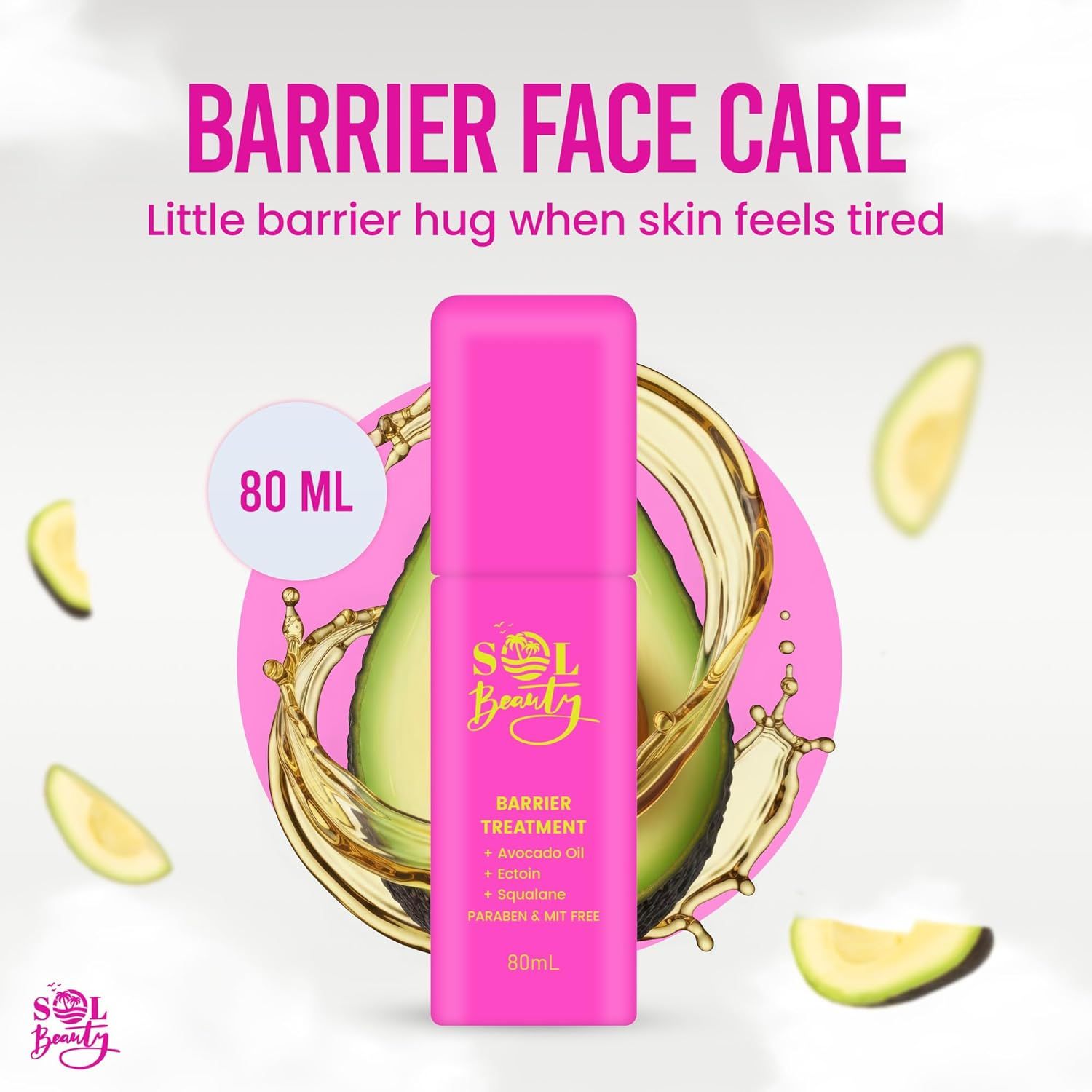 SOL Beauty Barrier Face Treatment Hydrating Cream Moisturising Facial 80ml