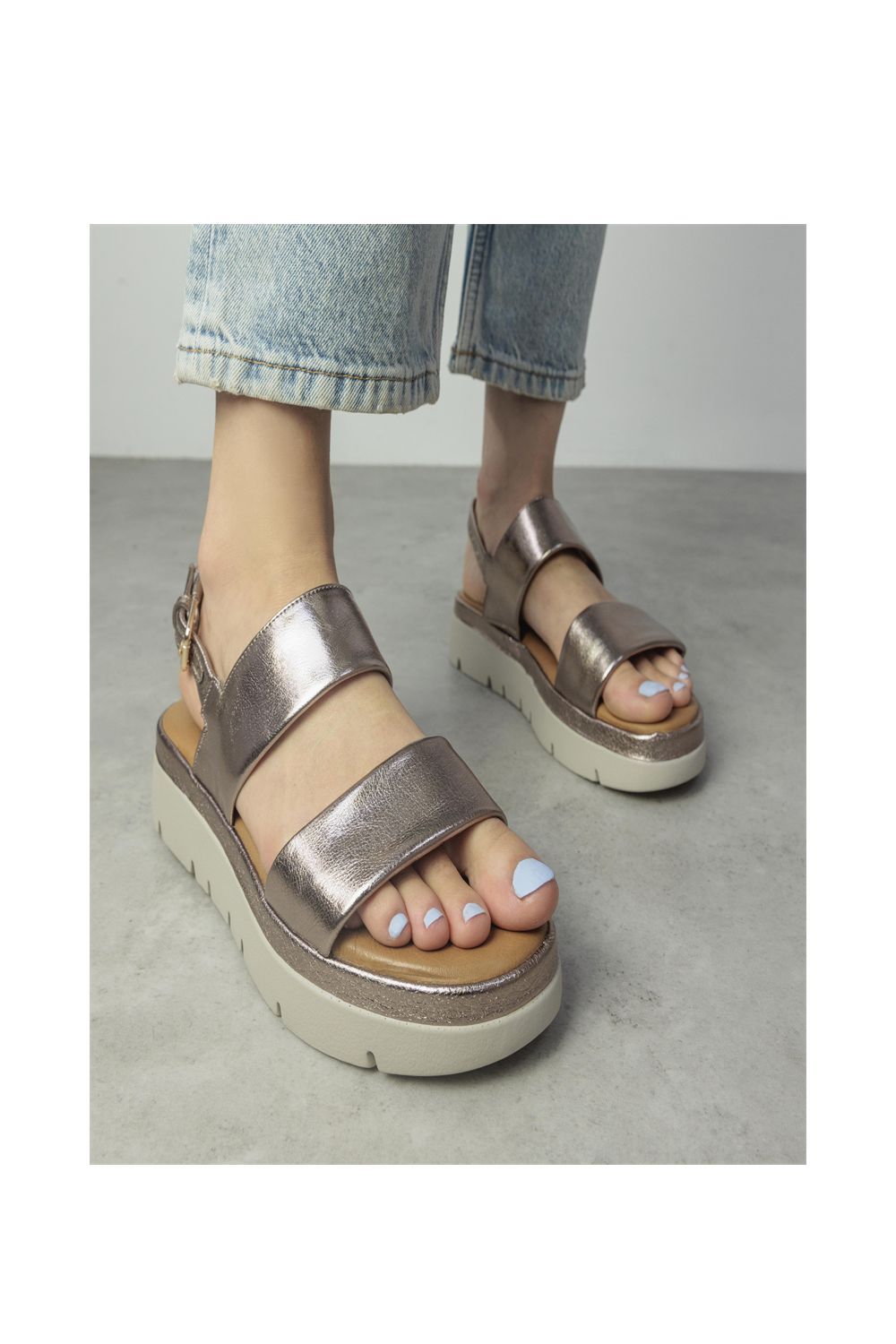 Moda In Pelle Netty' Leather Flatforms