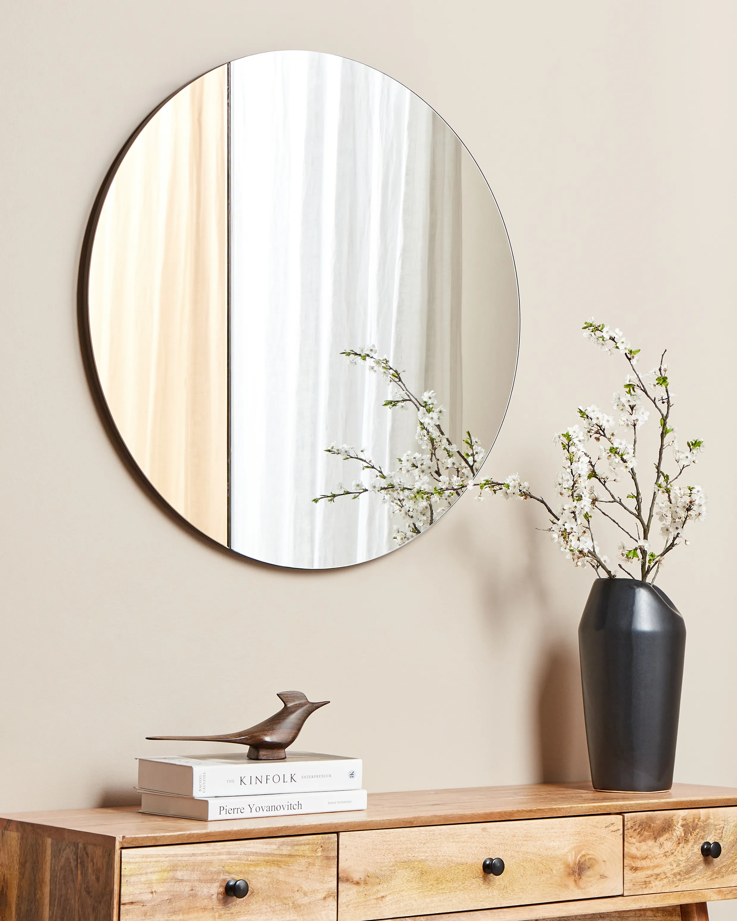 Wall Mirror CHARRON 80 cm 80 cm Rose Gold