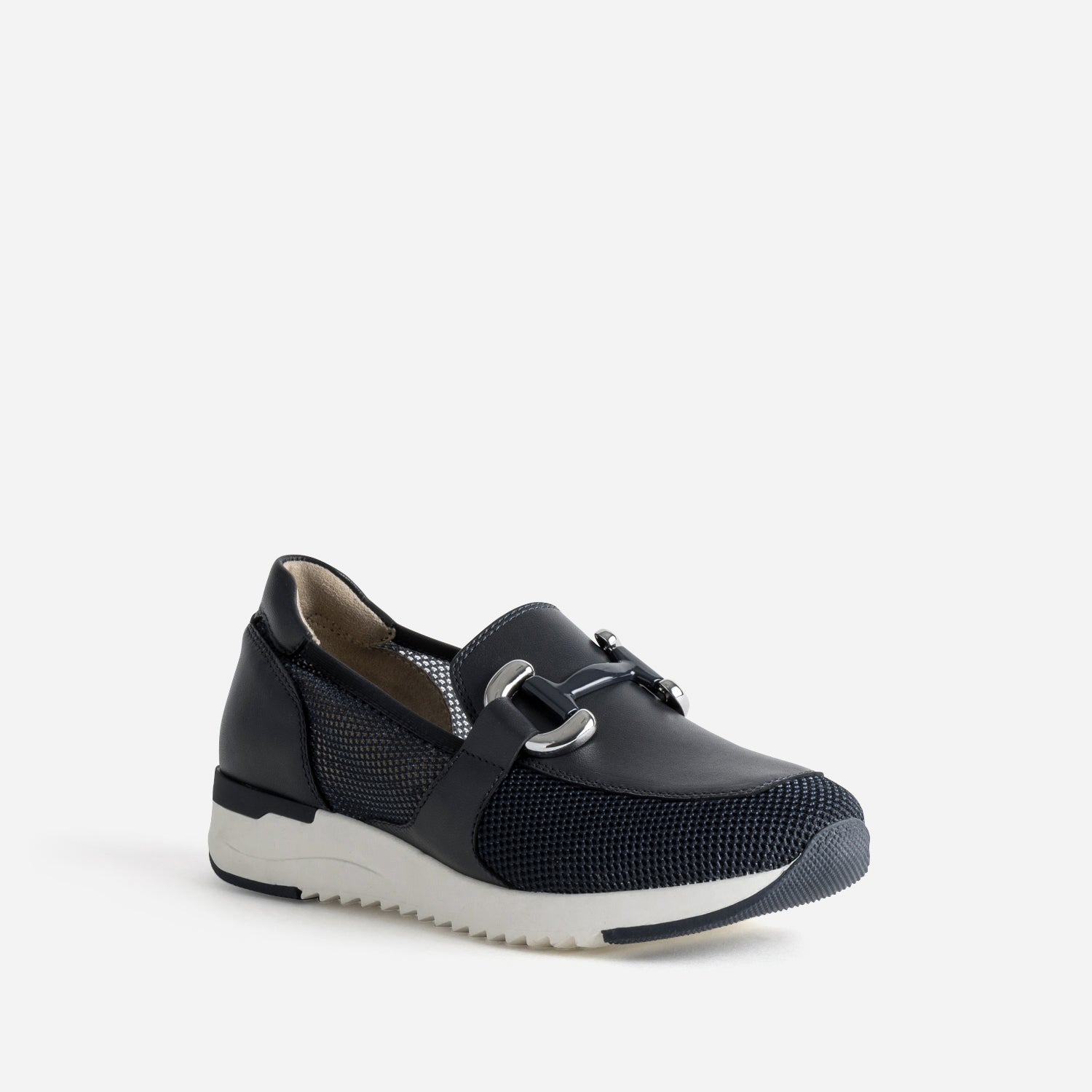 Mocassin CAPRICE marine cuir bi-matière