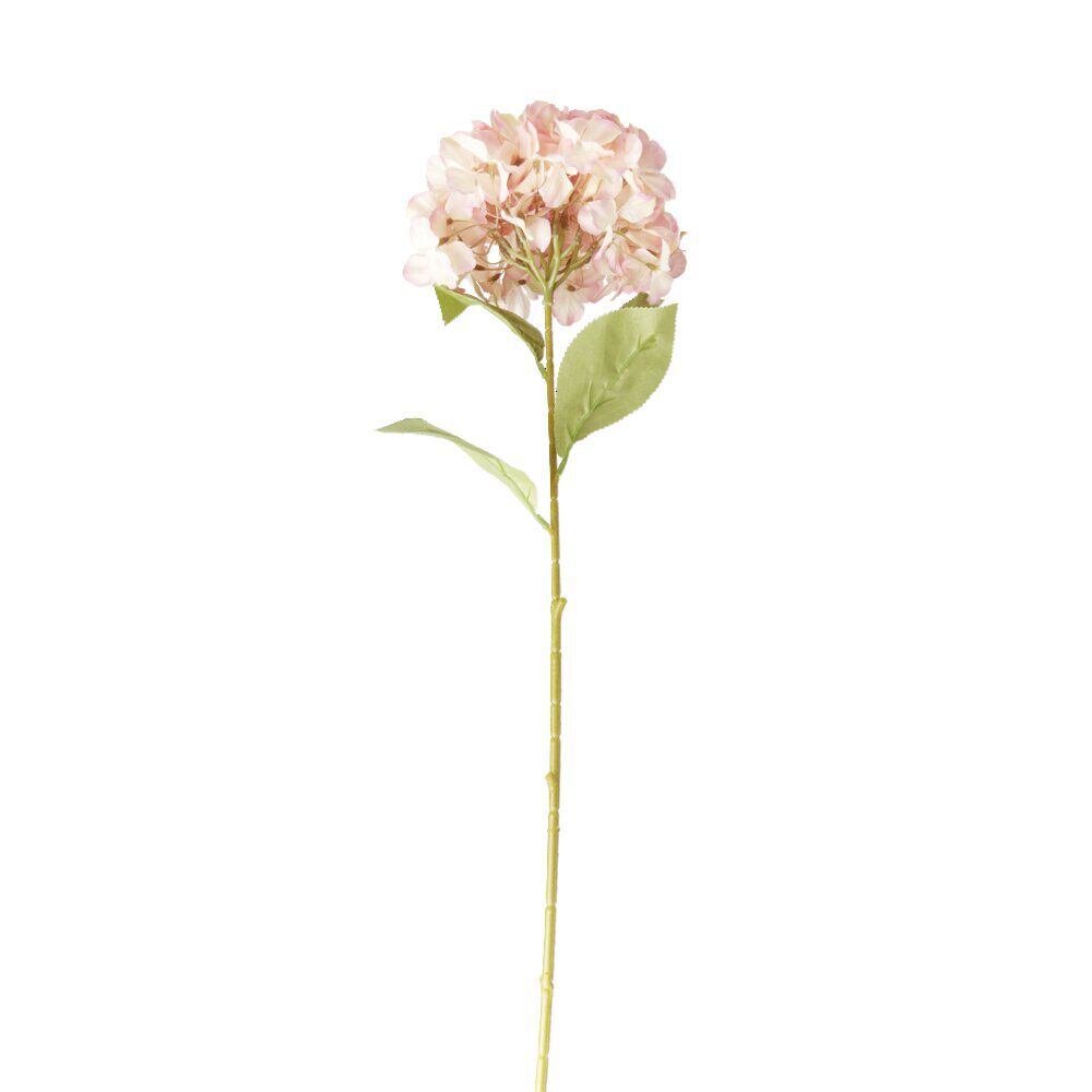 Fleur artificielle 1 tige hortensia rose H82cm