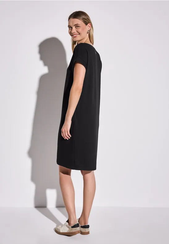 Jersey-Kleid in Unifarbe