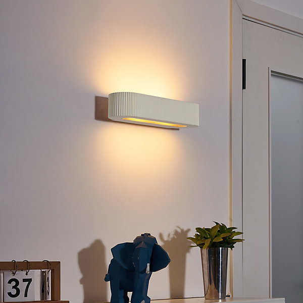 Applique murale scandinave beige UFO 2 lumières - Plaster