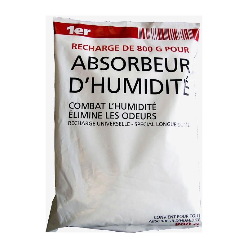 Recharge universelle pour absorbeur d'humidité neutre 0,8 kg 1ER
