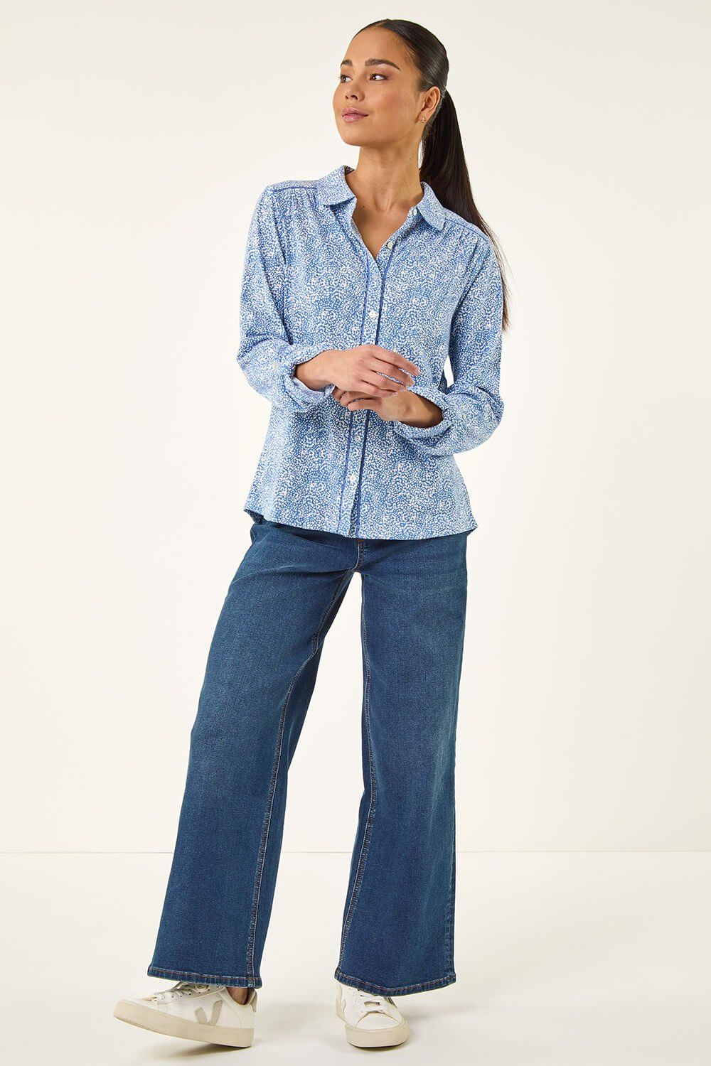 Roman Petite Abstract Spot Jersey Shirt