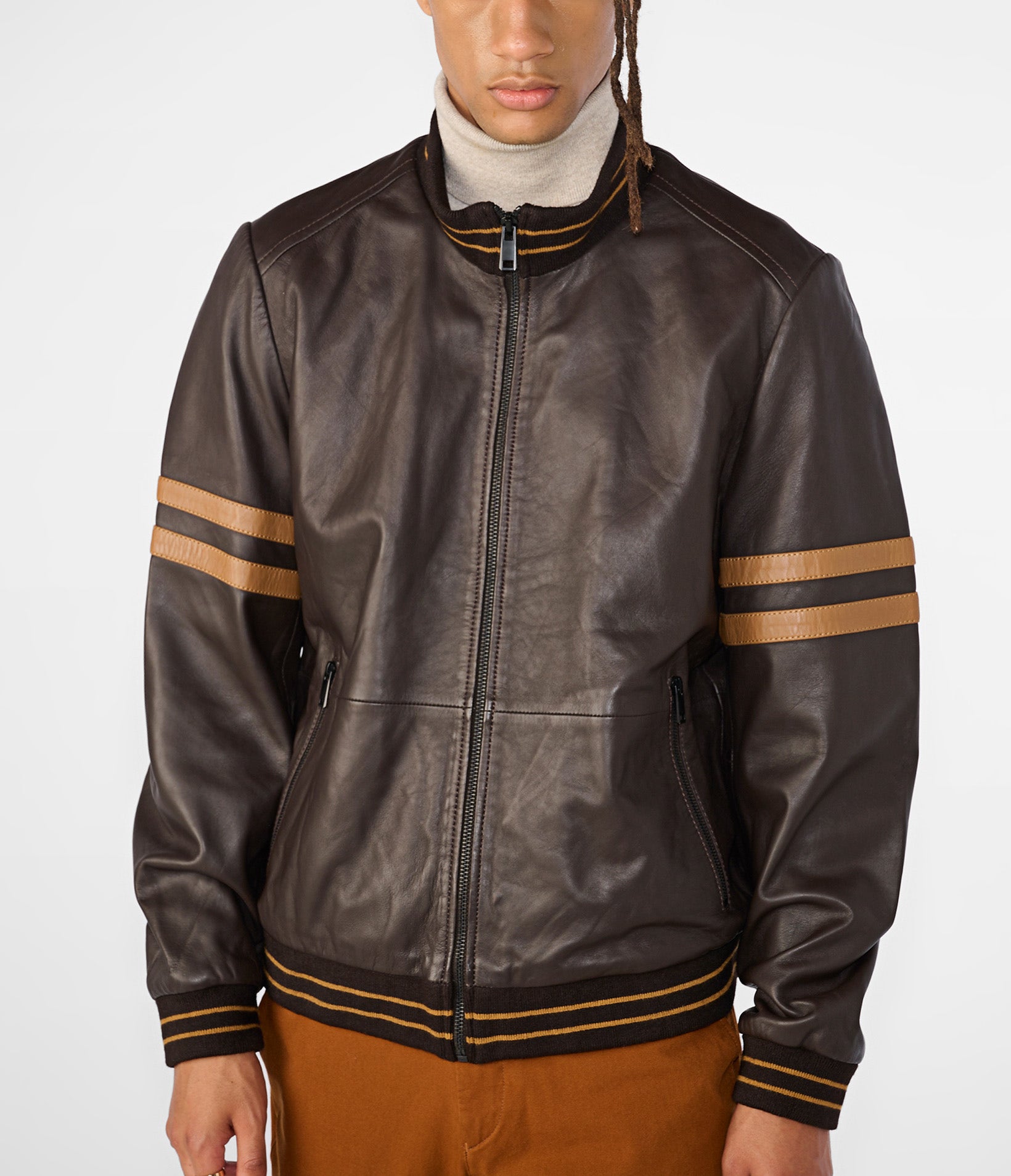 Jacob Bomber Jacket With Stripe