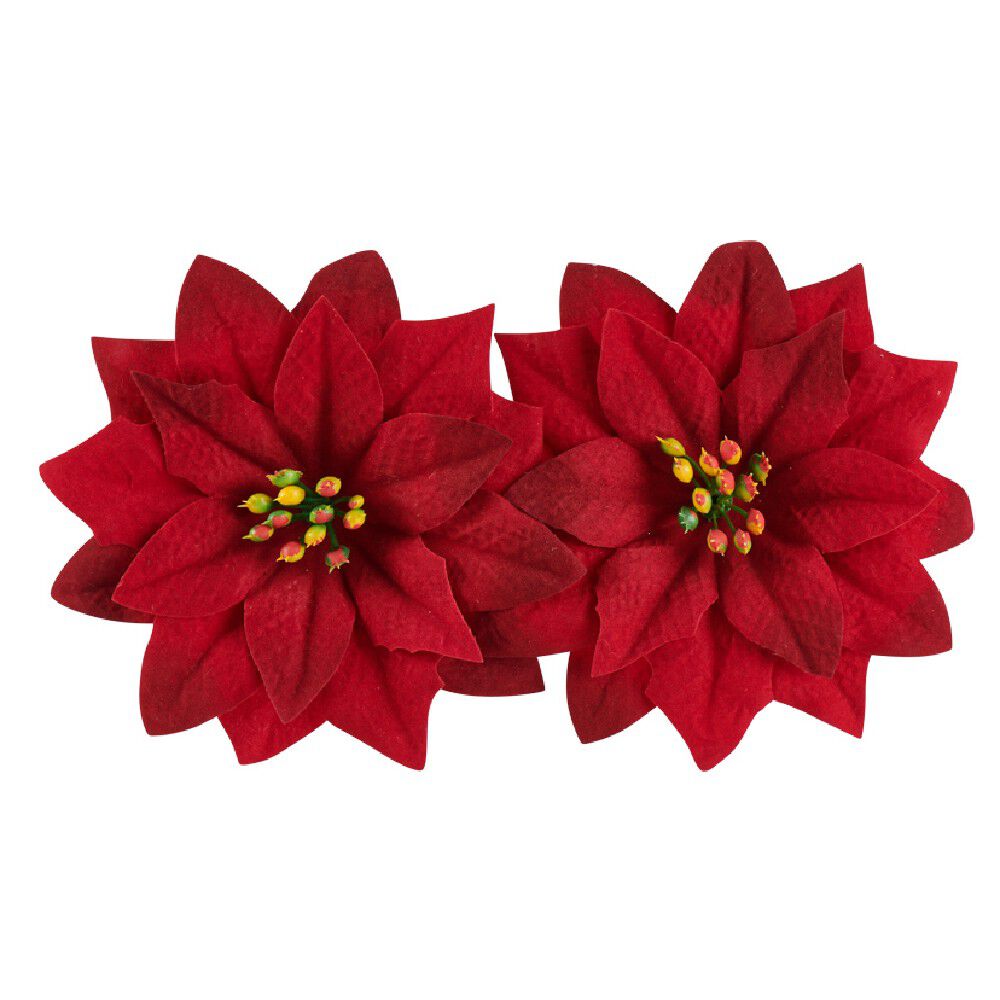 Décoration poinsettia rouge No&euml;l