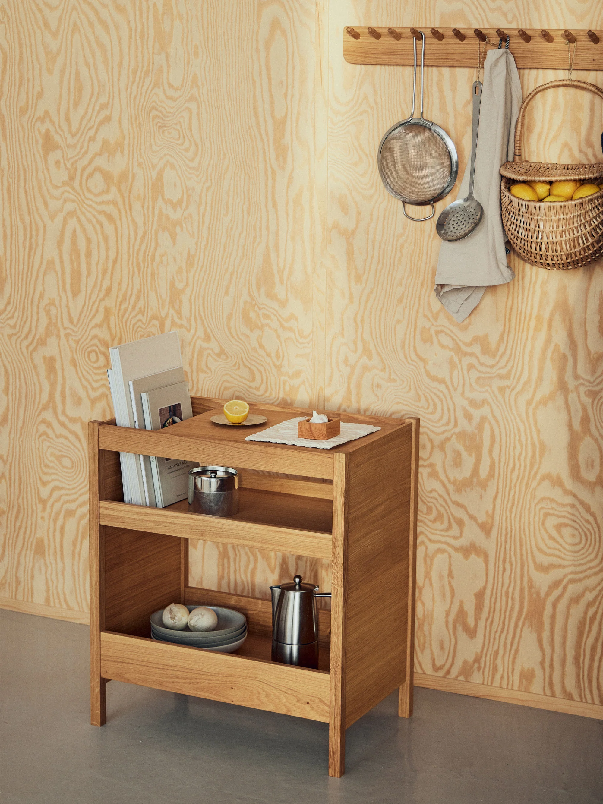 Holz-Beistelltisch Organizer