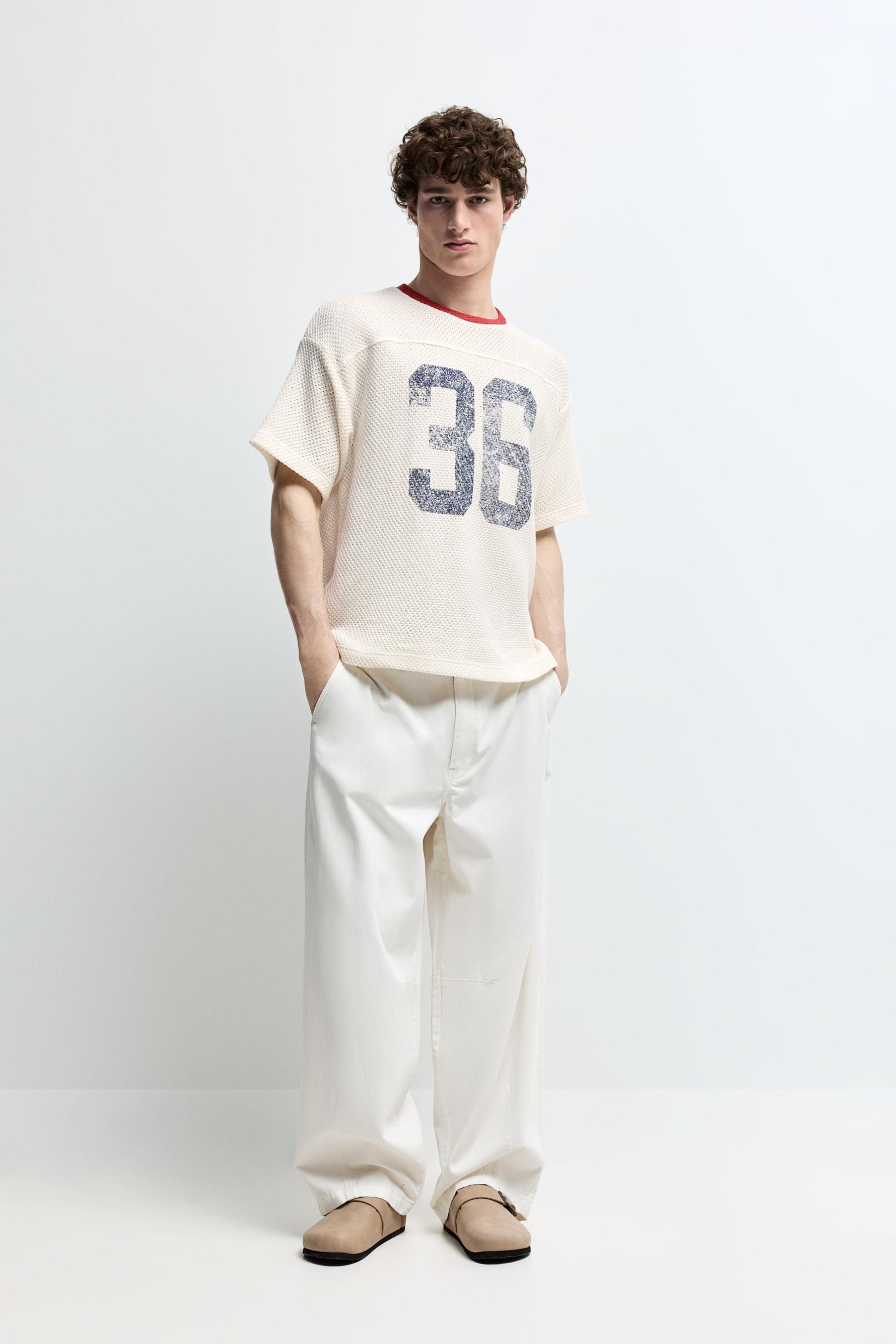 Camiseta oversize estampada textura