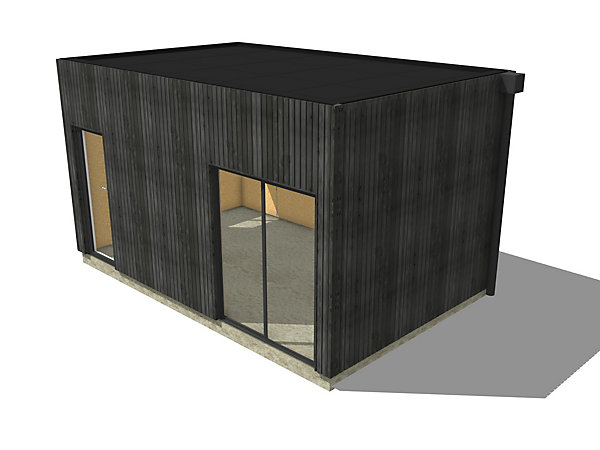 Bureau de jardin 4 saisons en bois 5,5 x 3,5 x 3,2 m / isolation RE2020