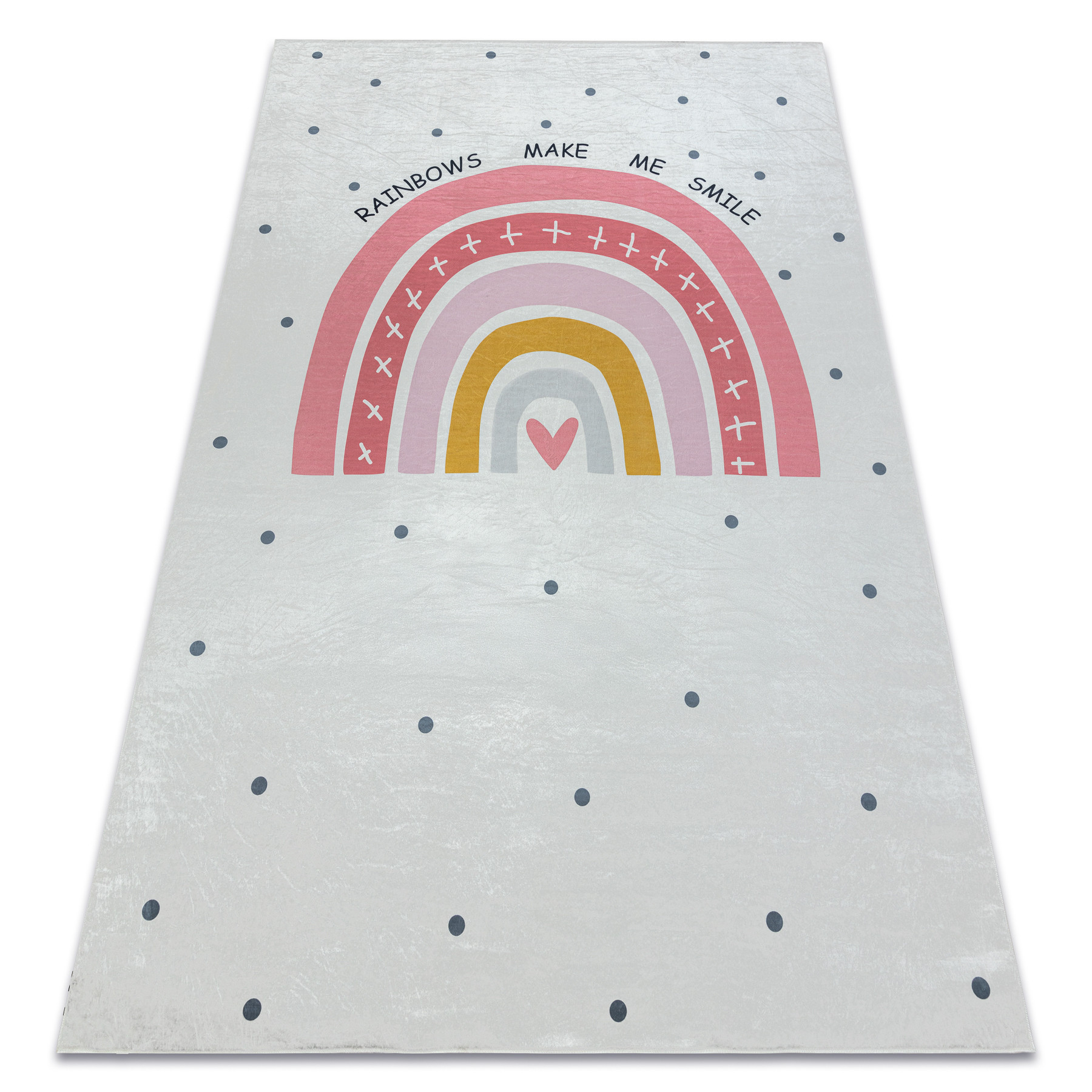 Dywan do prania BAMBINO 47810 Tęcza, kropki dla dzieci, 80x150 cm