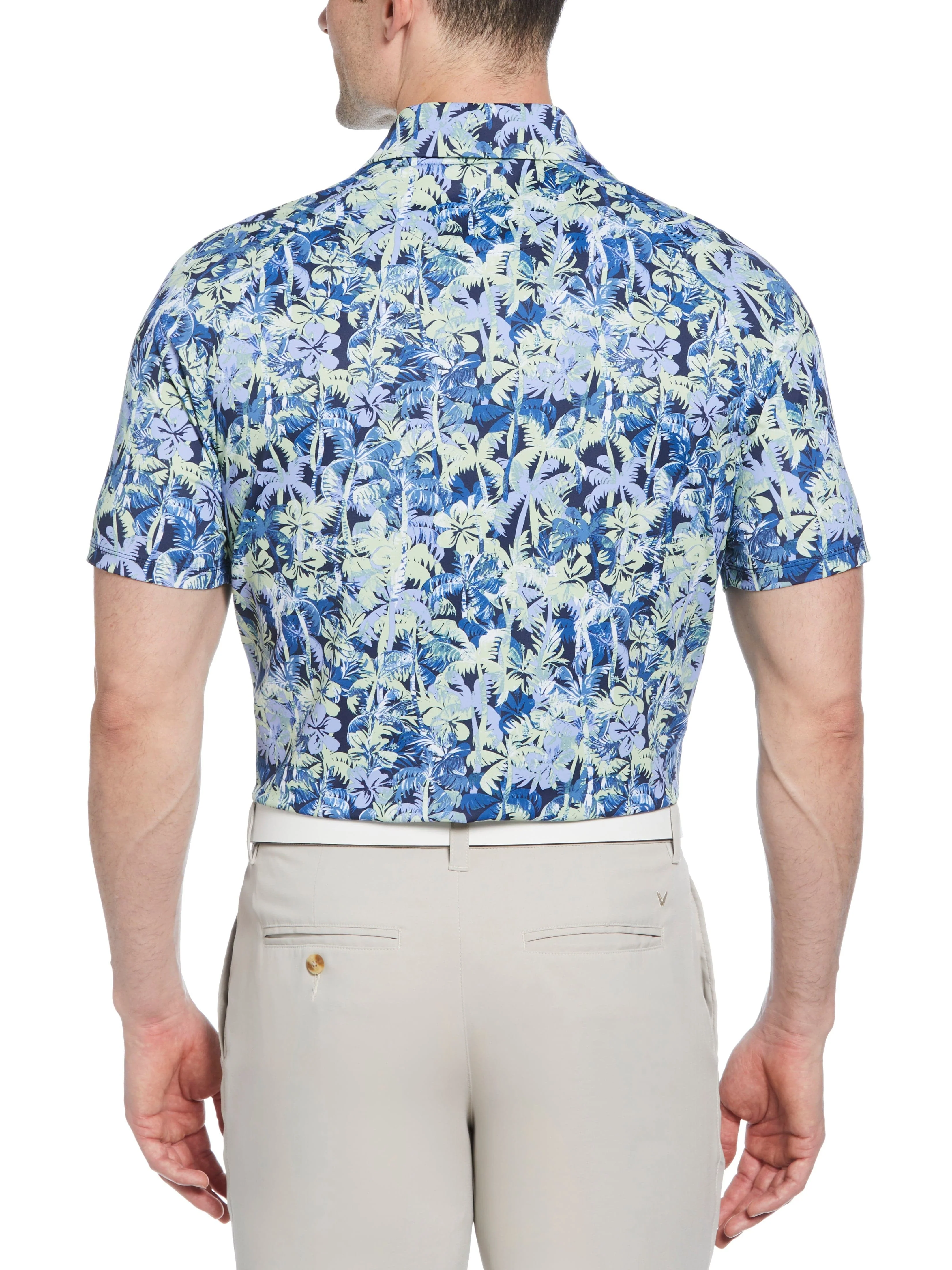 Mens Sunrise Confetti Print Polo