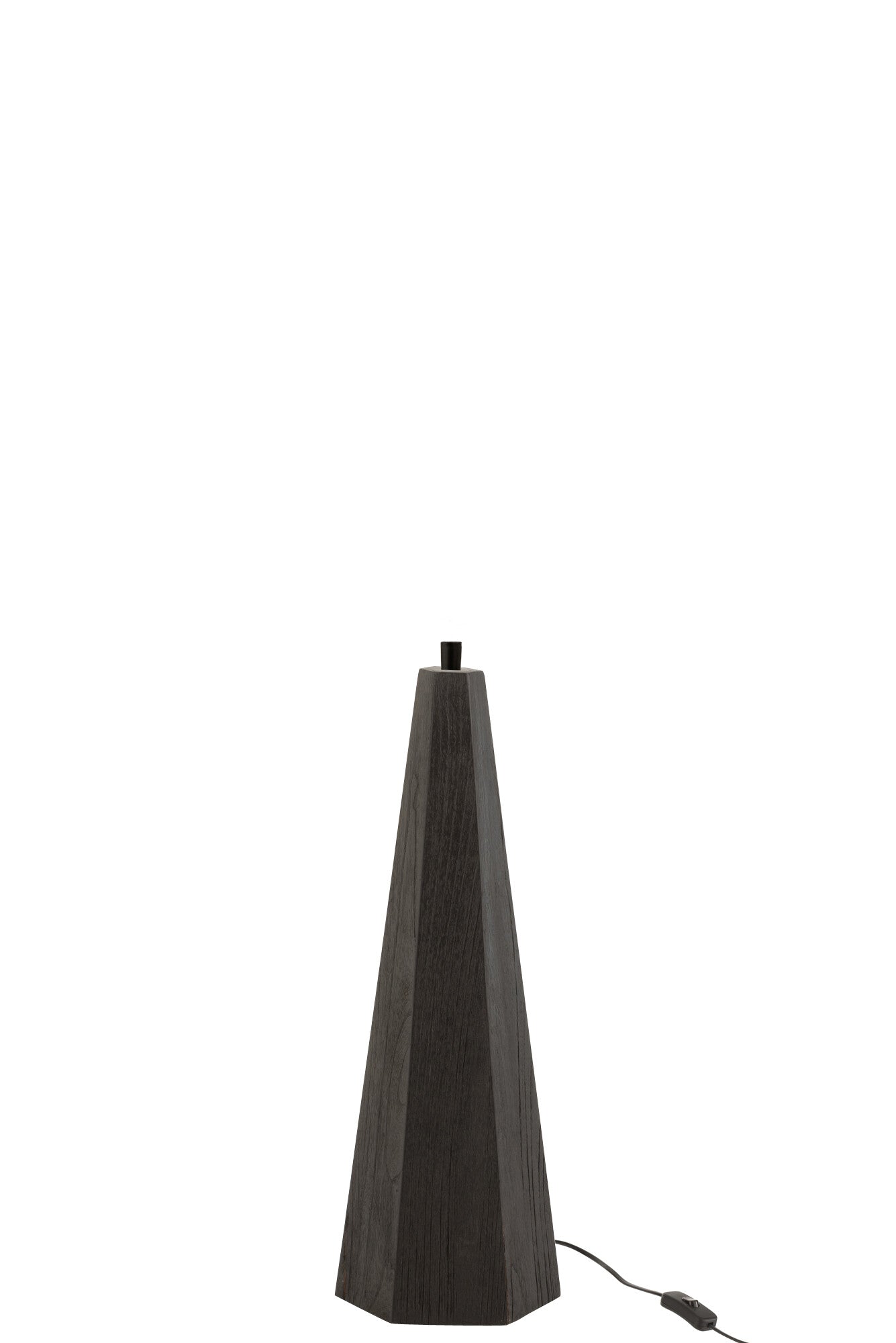 J-Line lampenvoet Octogonaal - hout - zwart - small
