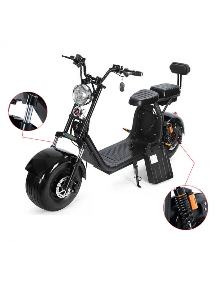 Fanco CITY COCO RANGE 2 AUTONOMIE 110 KM 1500 WATTS 40AH HOMOLOGU��E ROUTE(Rouge)