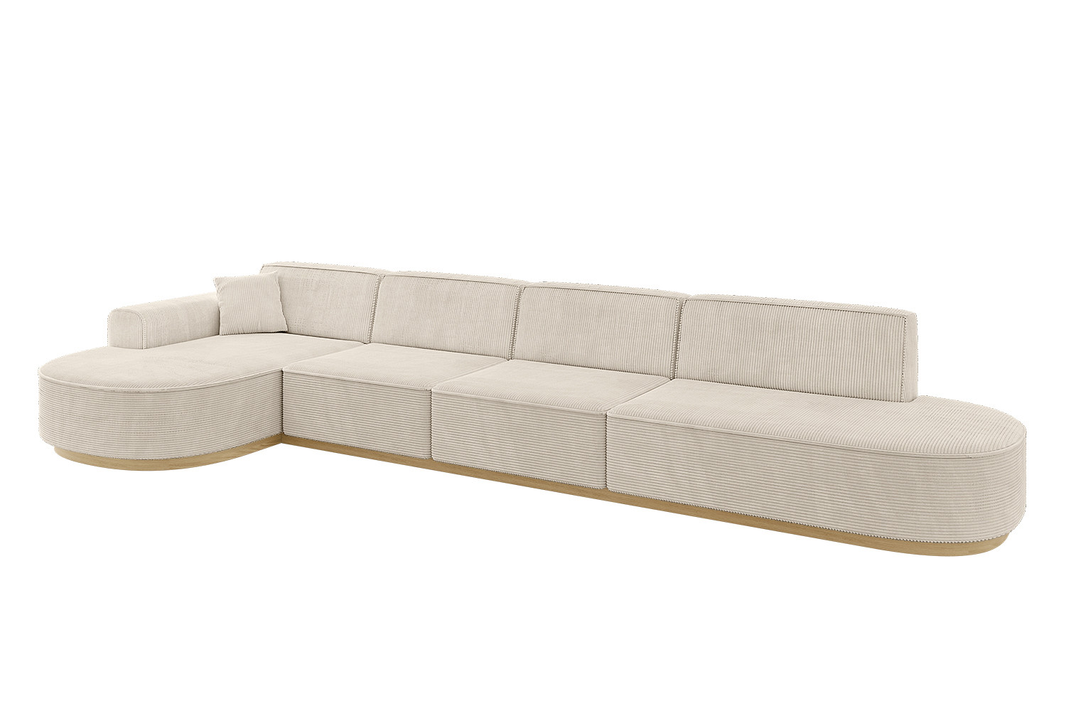 Narożnik lewostronne bez funkcji spania MARI-L3-v2 413x171x83 cm Beżowy