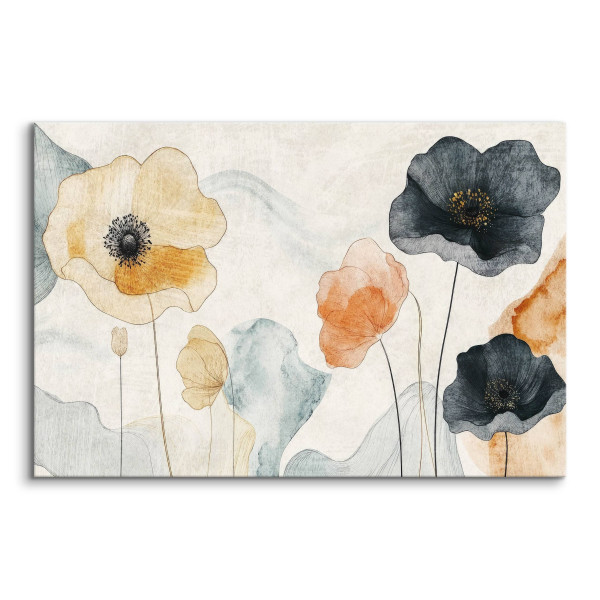 Obraz Pastelowe Maki W Stylu Boho 30x20cm
