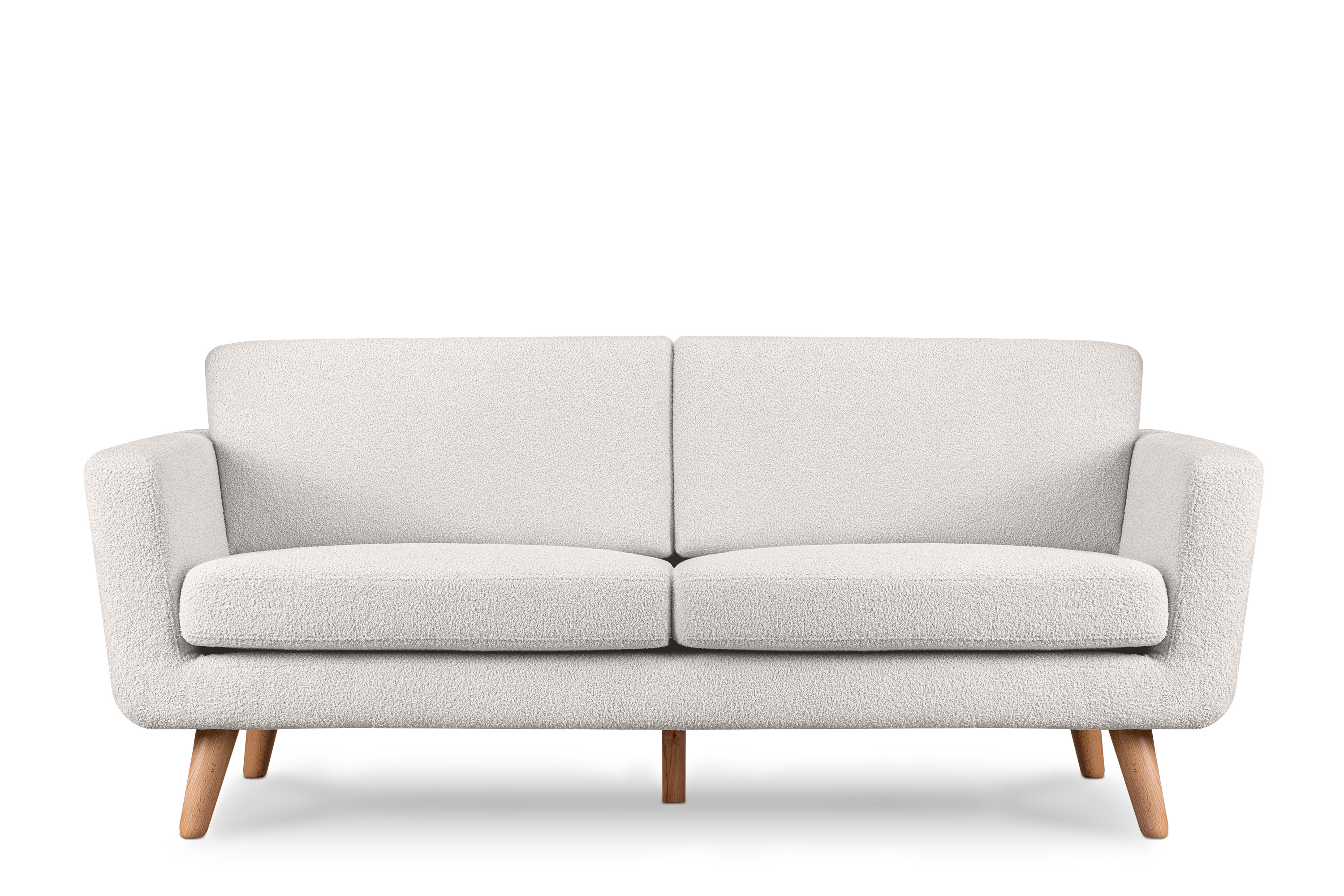 KONSIMO TAGIO Sofa skandynawska 3 osobowa, baranek,biały