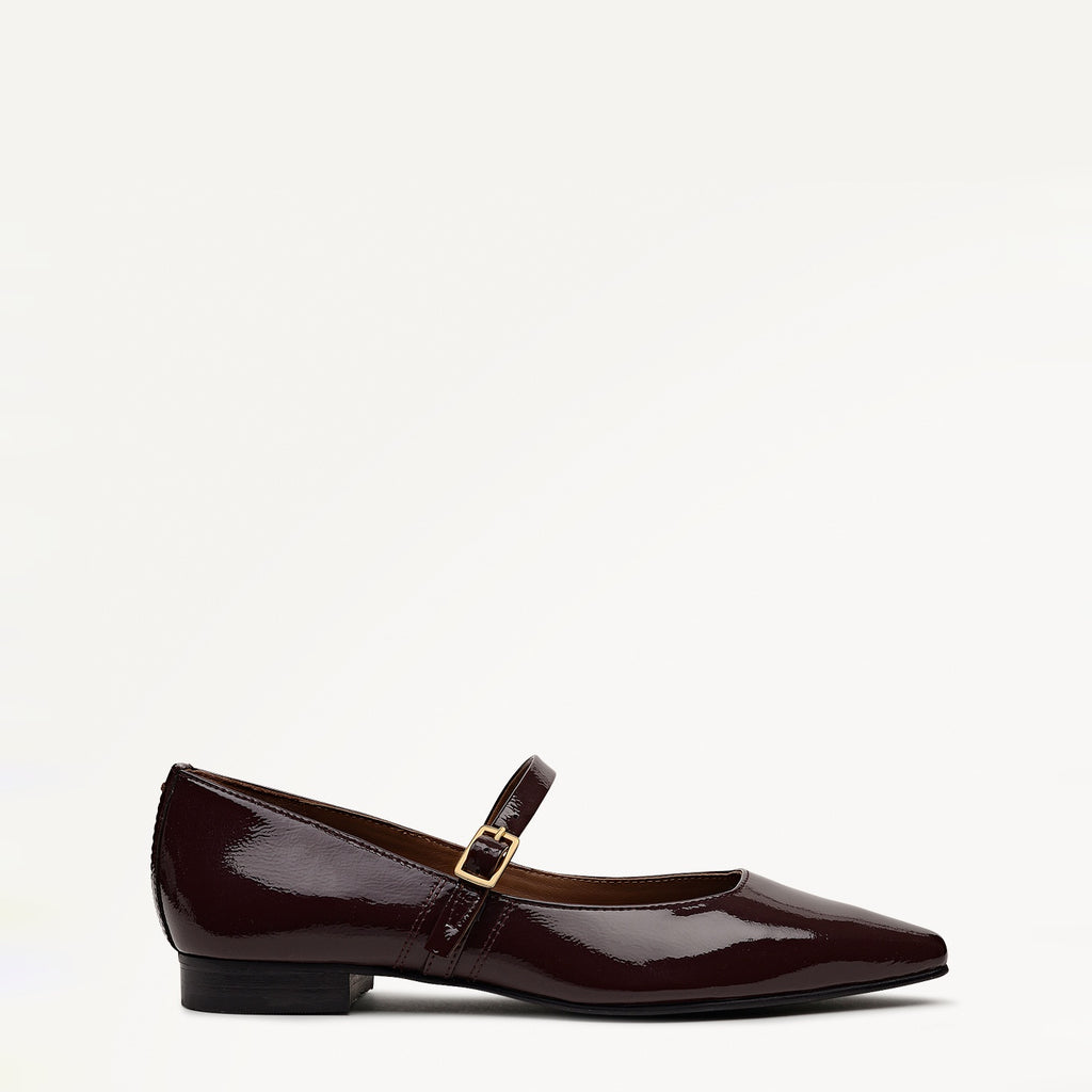 Patent Avenue Chip Toe Mary Jane Flat - RQE10001
