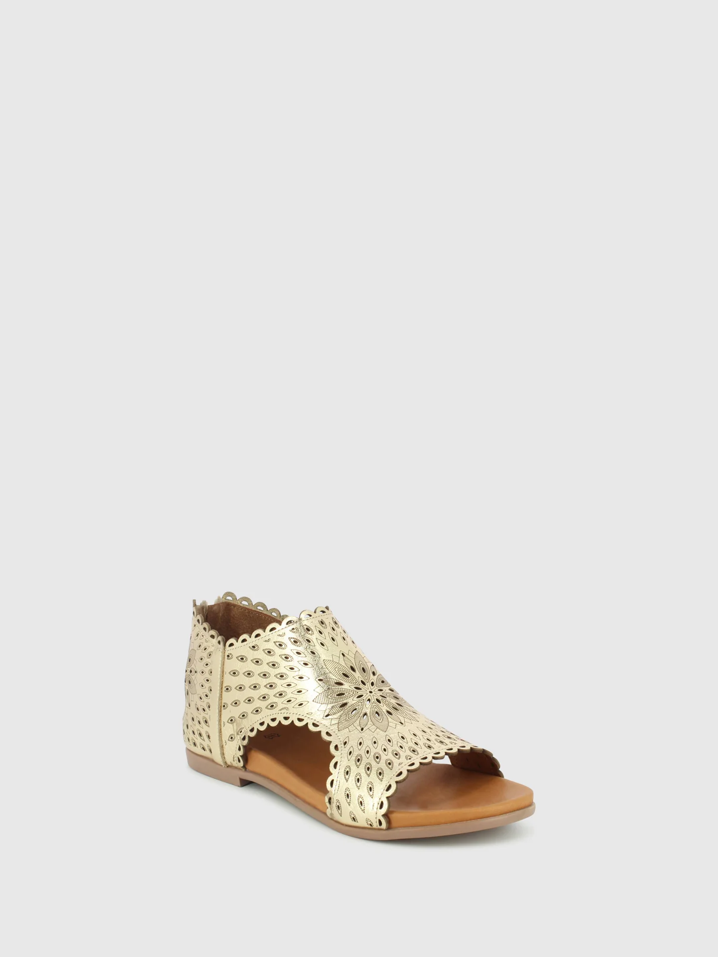 Sandálias com Fecho em Dourado