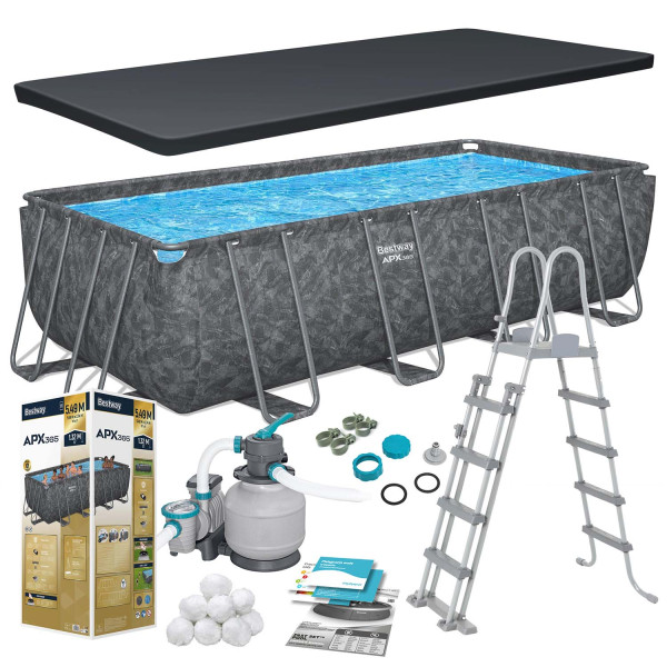 Basen stelażowy ogrodowy Bestway całoroczny 549x274x132cm APX zestaw 11w1