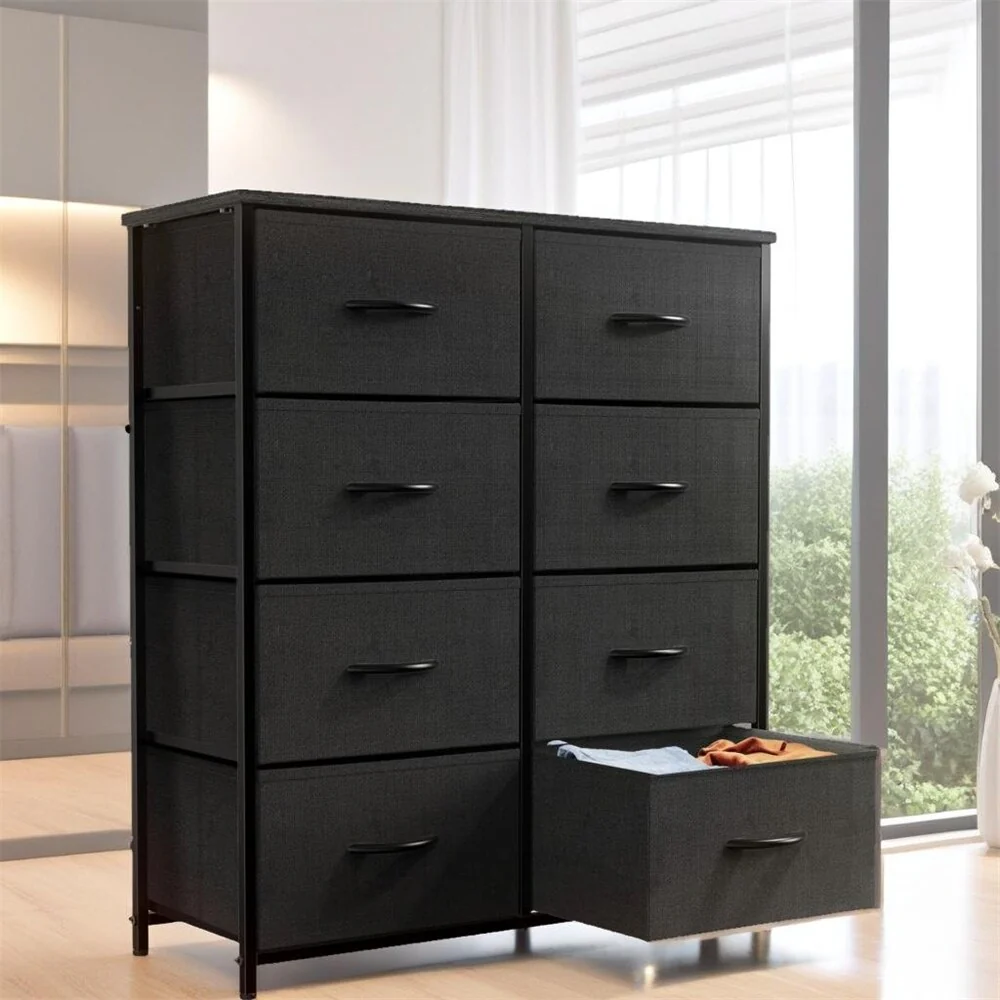 Chest of Drawers Dresser with Wood Top and Sturdy Steel Frame