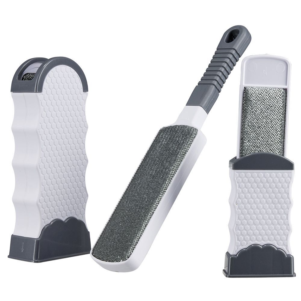 Brosse attrape poils plate auto nettoyante double face