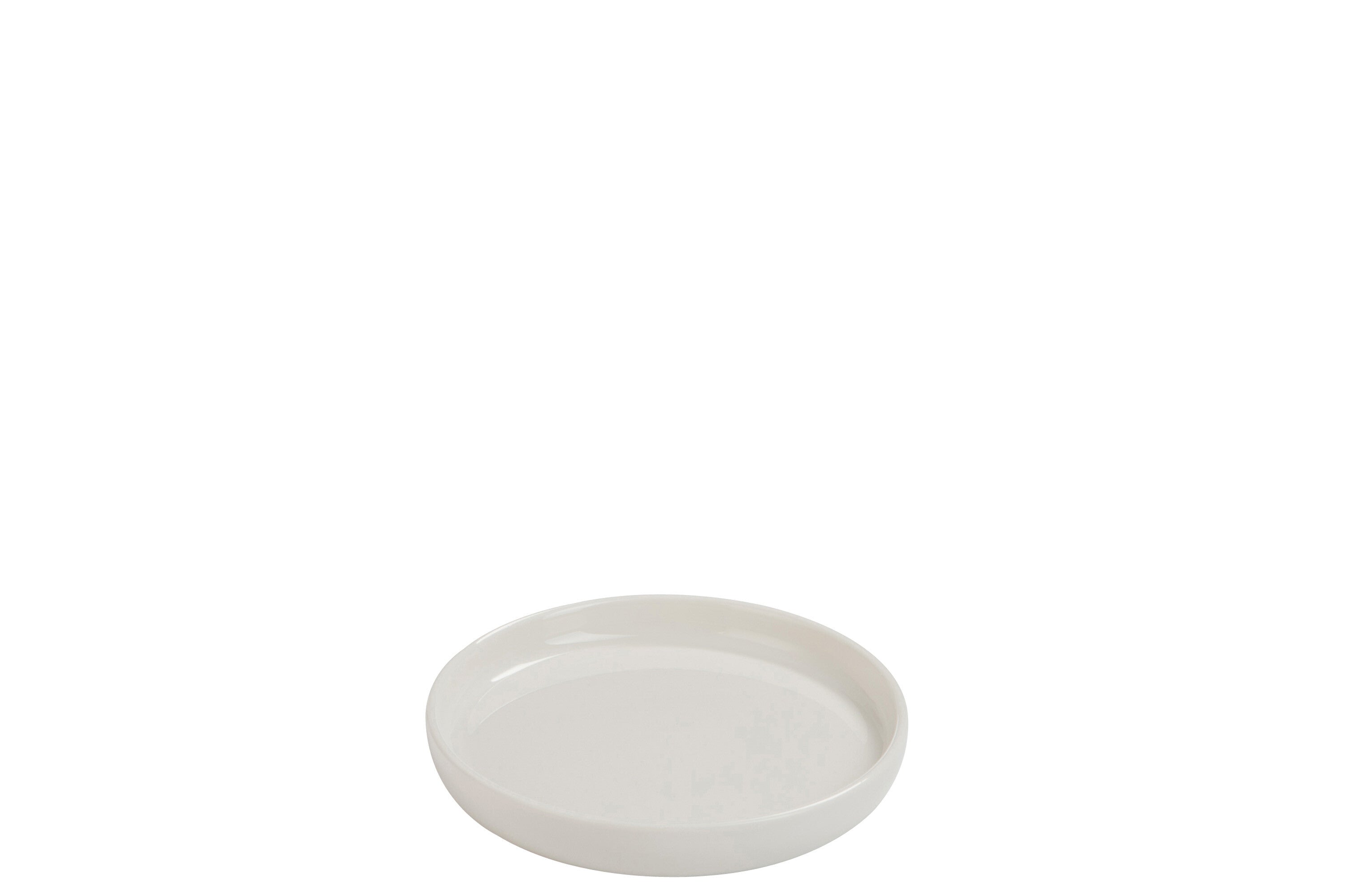 J-Line bord Mini Rand - porselein - wit - 12 stuks