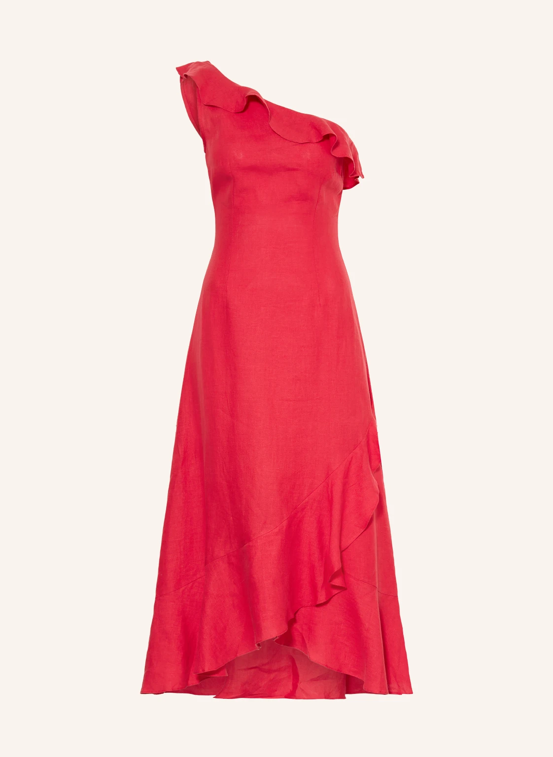 arkitaip One-Shoulder-Kleid AMELIE aus Leinen mit Volants