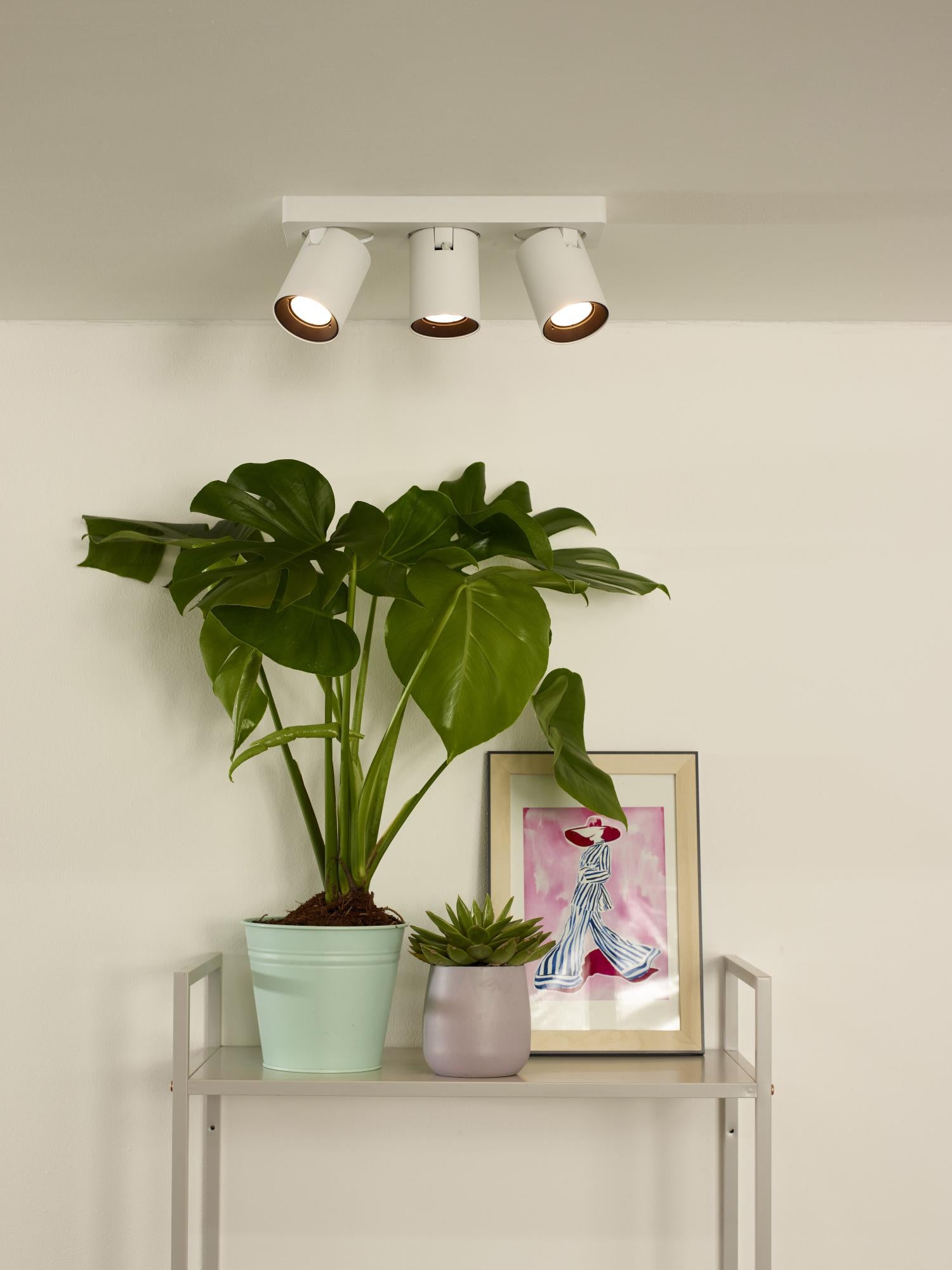 Lucide plafondspot NIGEL - 3xGU10 - Wit