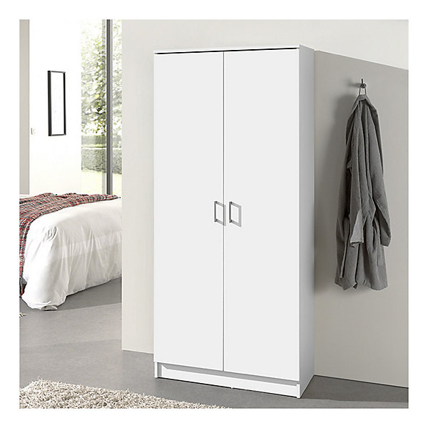 Armoire REY2 portes80x180 cmBlancModerne