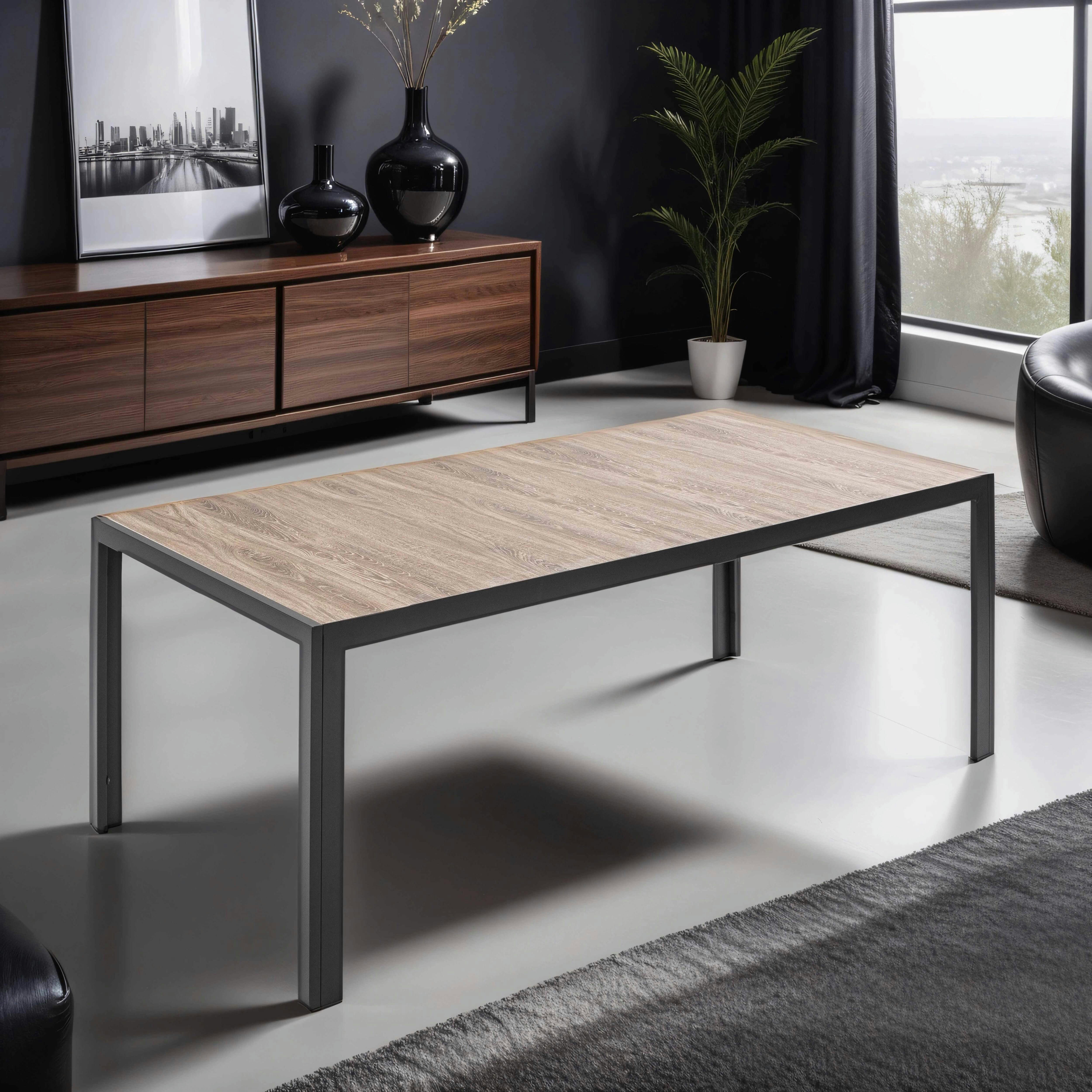 TIVOLI - Table contemporaine en aluminium et céramique