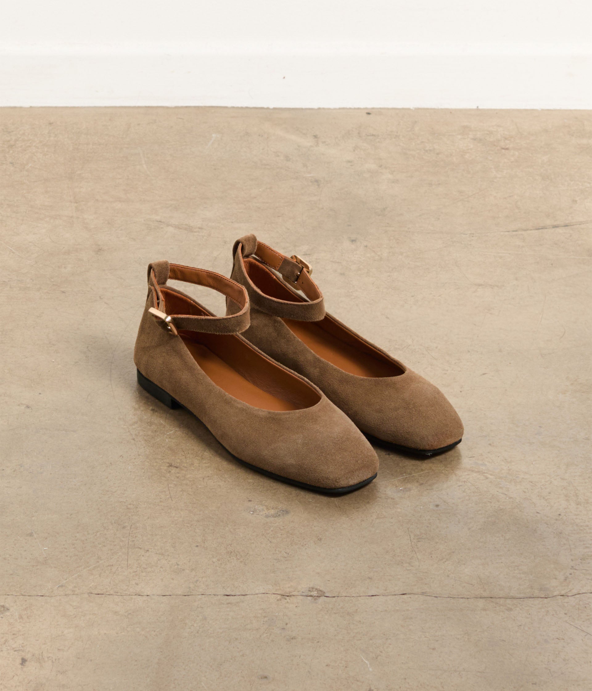 Ballerines velours taupe Itachi