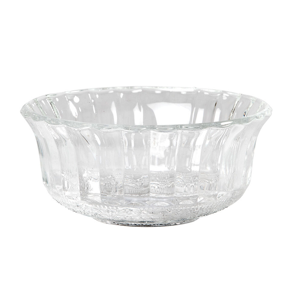 Coupelle transparente en verre ciselé