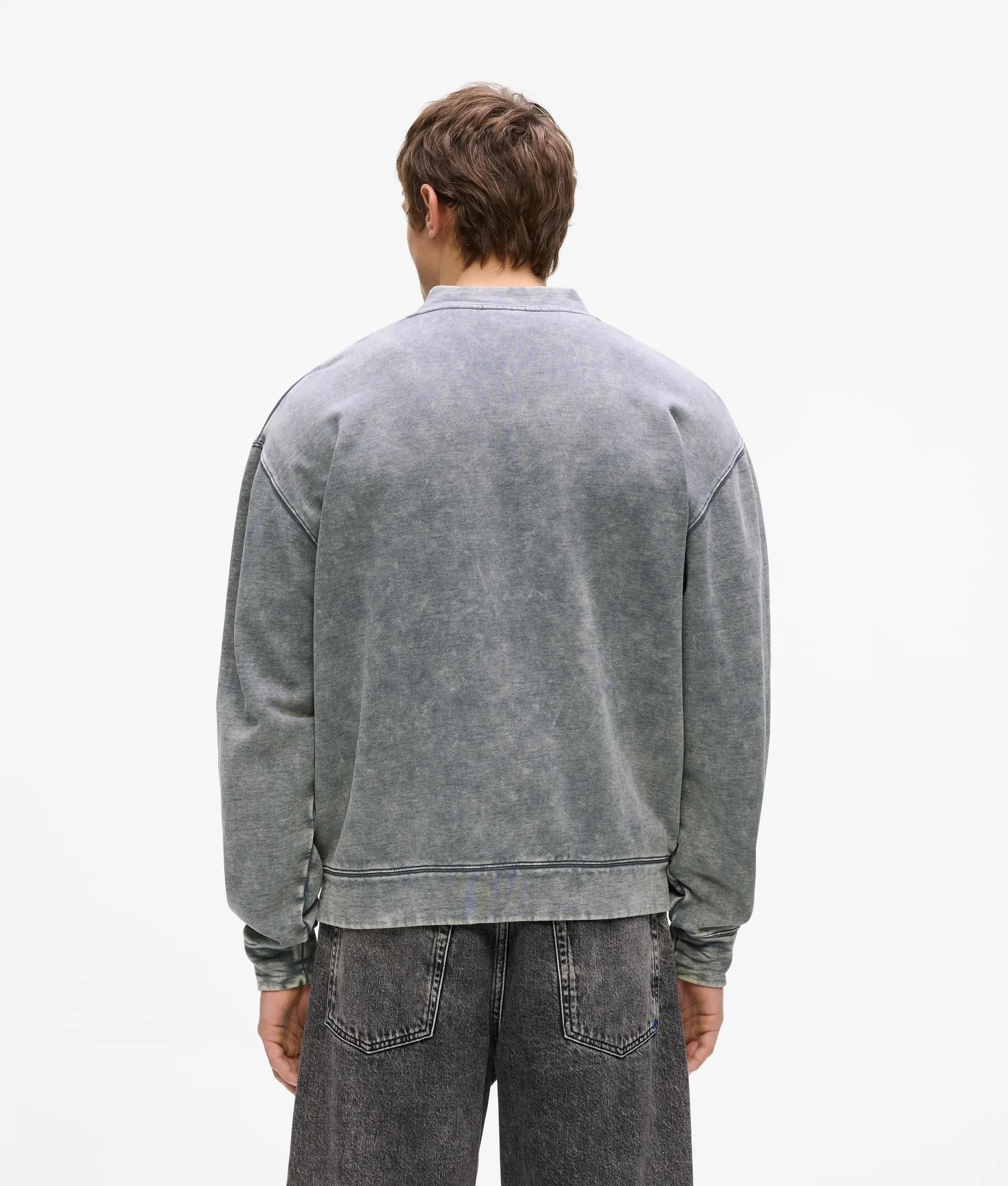 Sweat-shirt zippé délavé