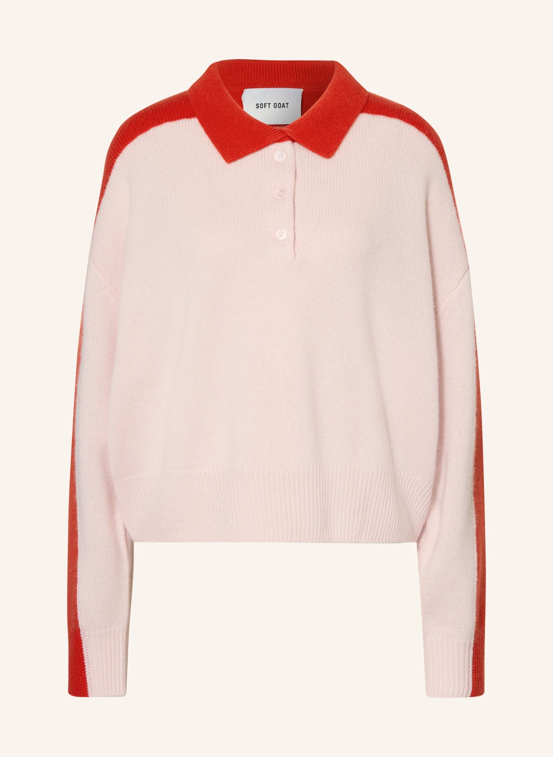 SOFT GOAT Strick-Poloshirt aus Cashmere
